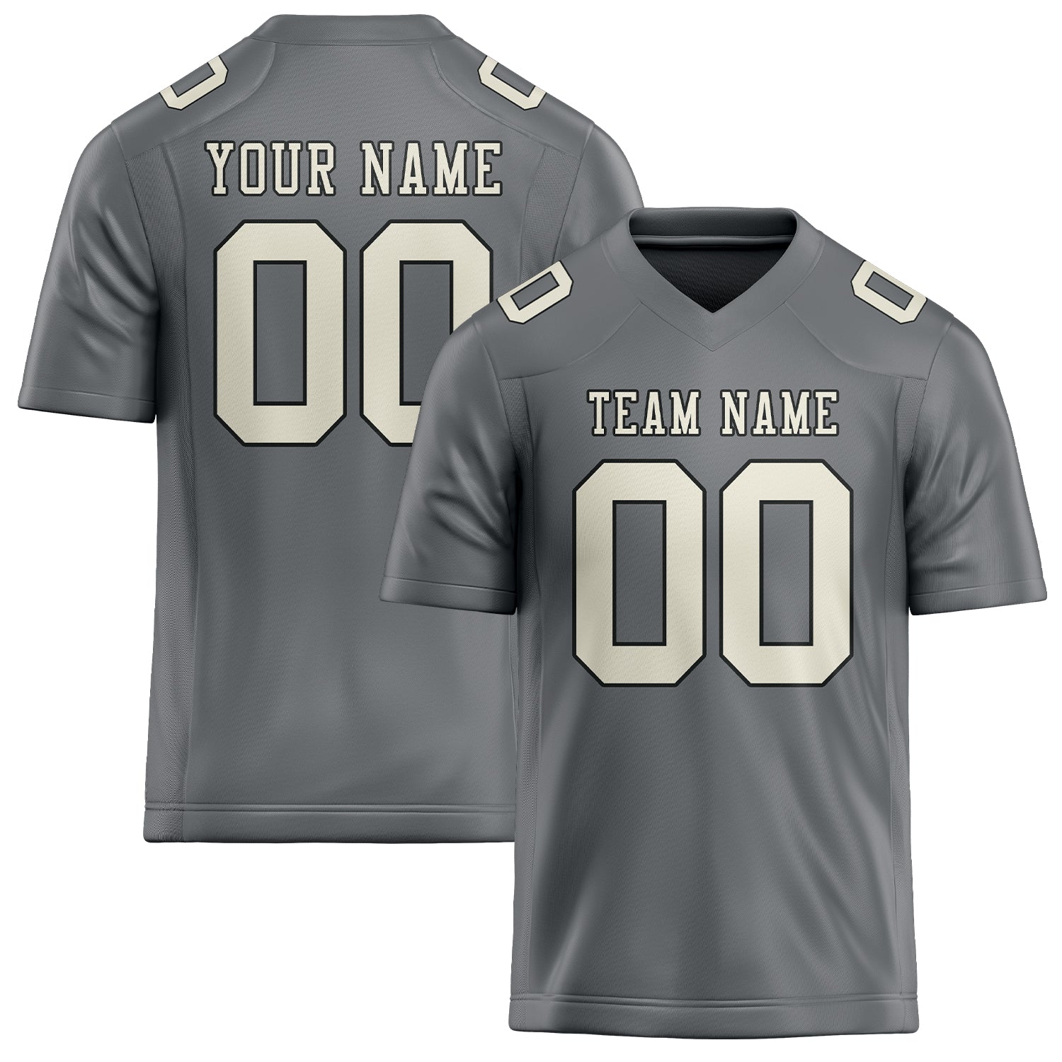 Maillot de football personnalisé gris crème