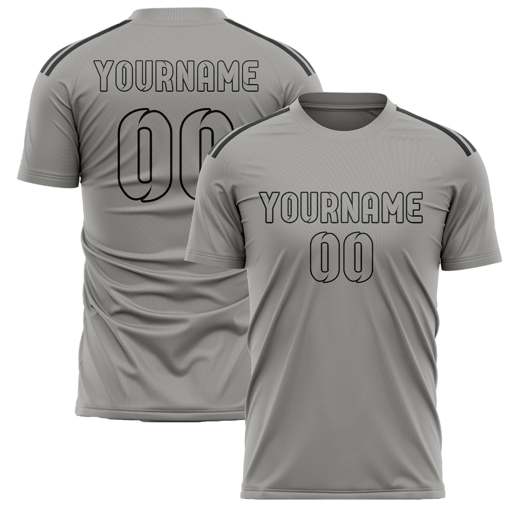 Maillot de football gris personnalisé