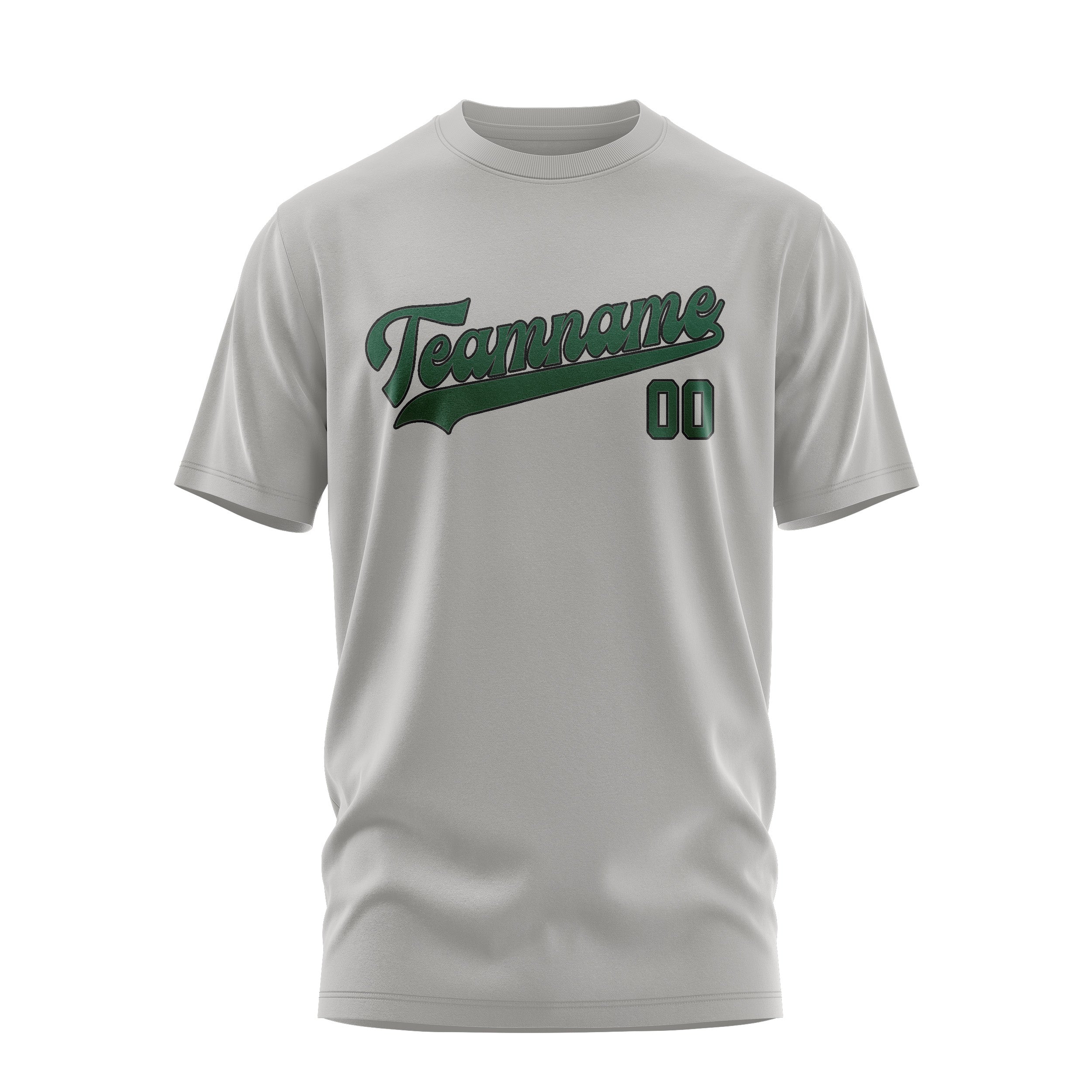T-shirt gris-vert personnalisé