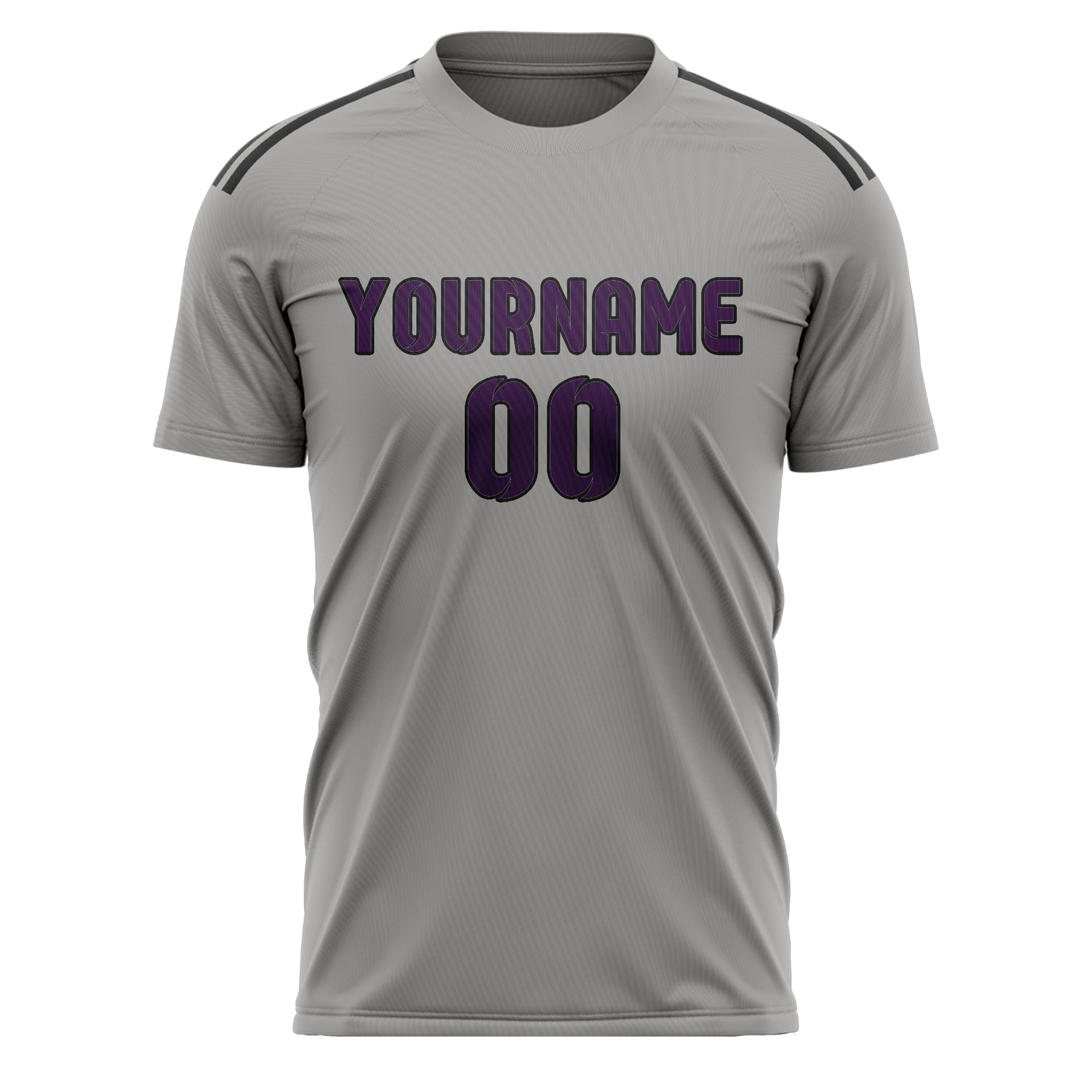 Maillot de football personnalisé gris et violet