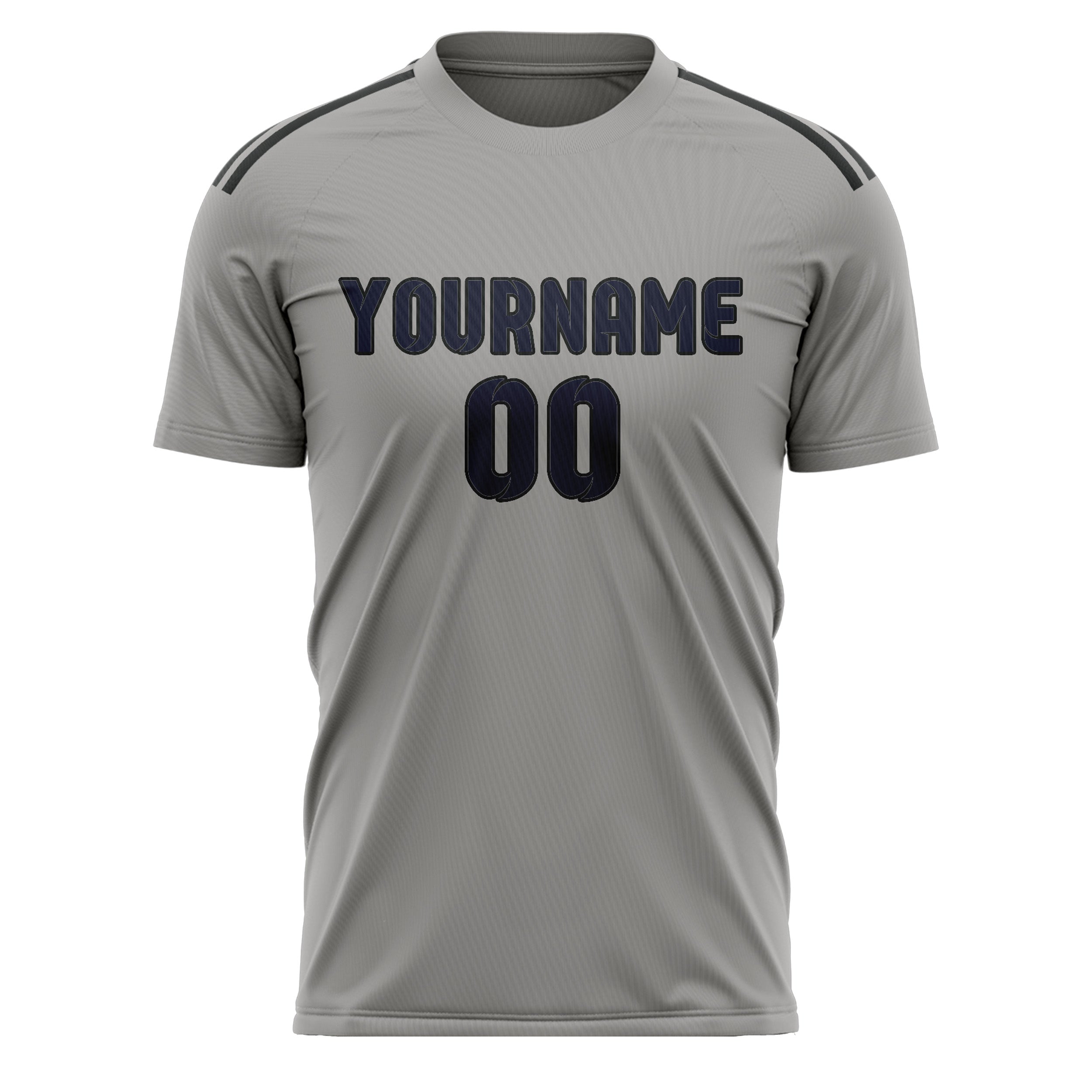 Maillot de football personnalisé gris marine
