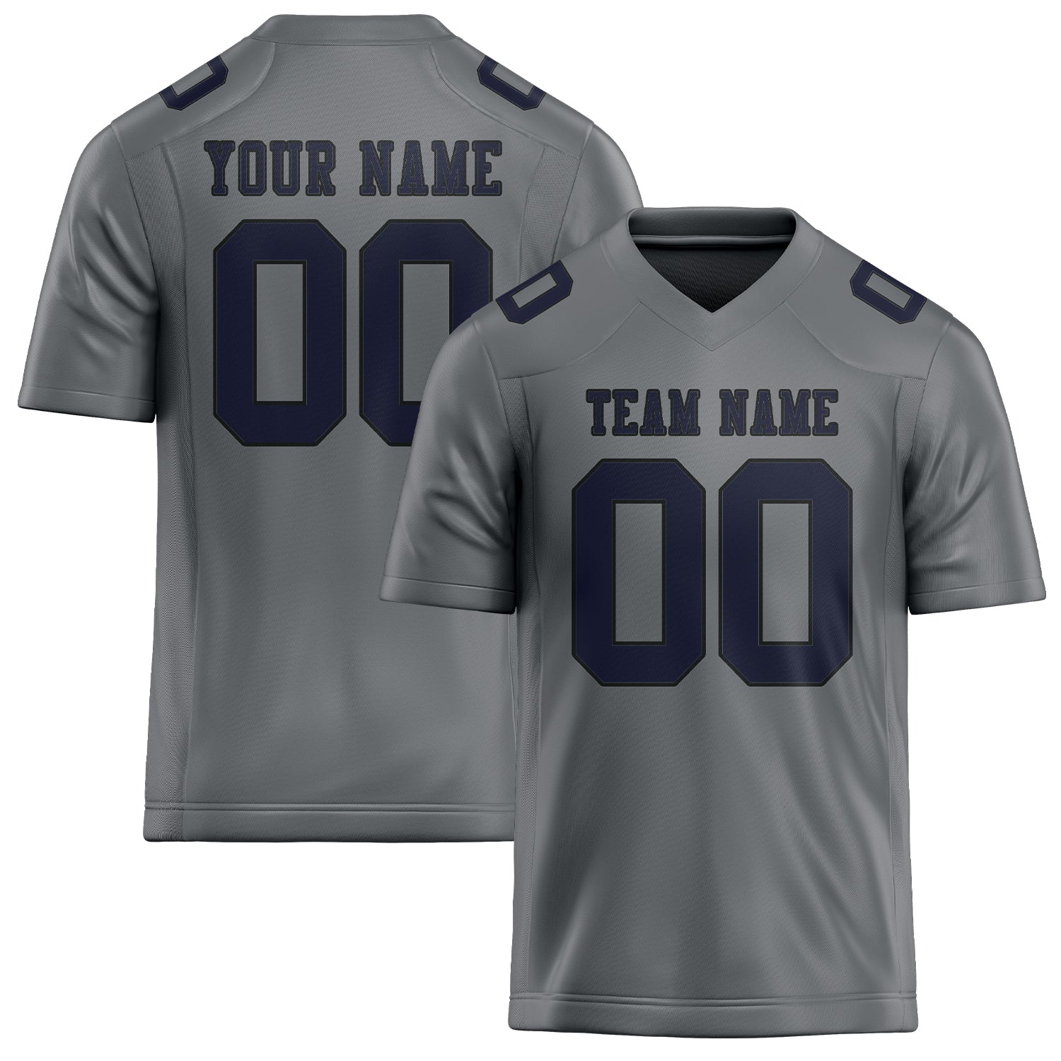 Maillot de football personnalisé gris marine