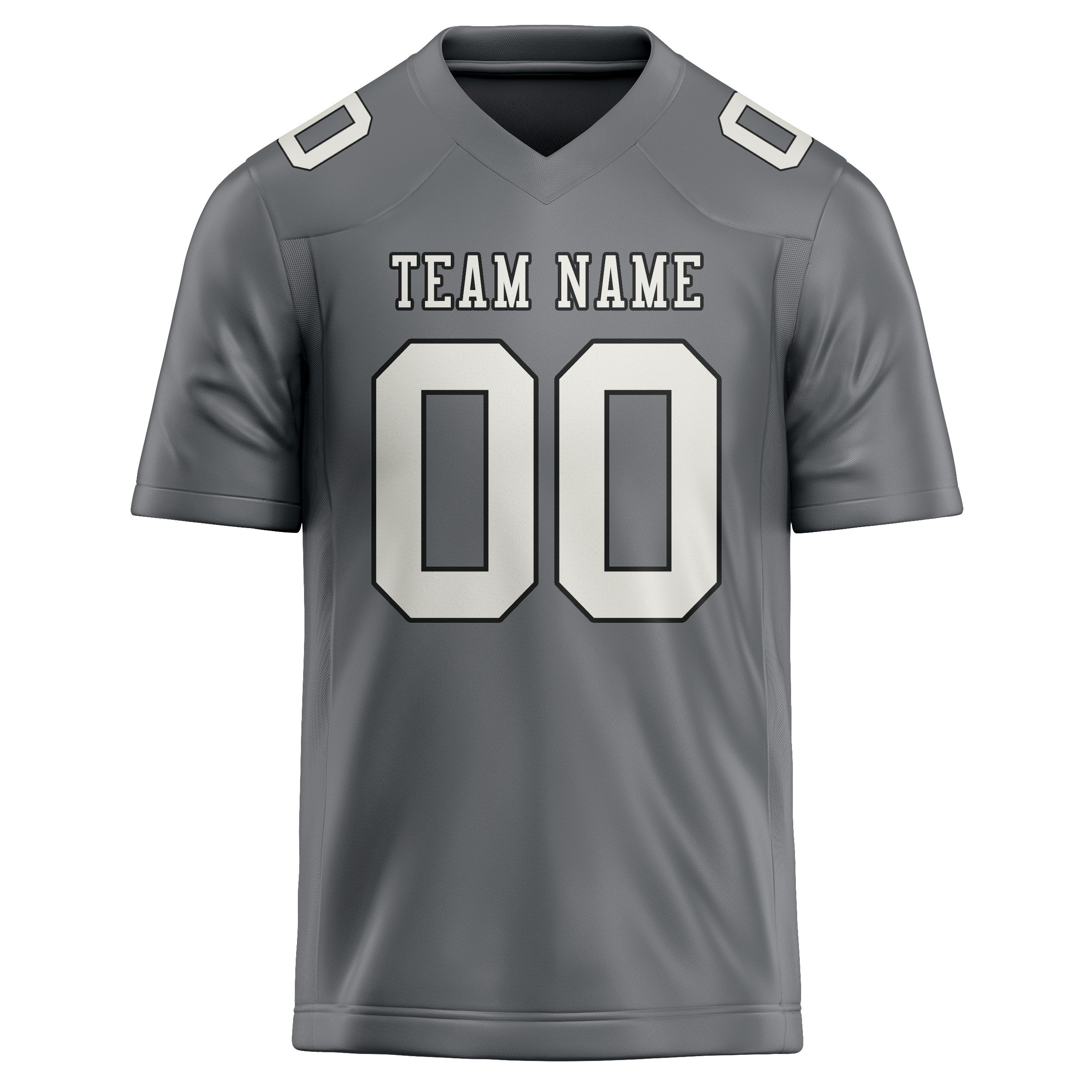 Maillot de football personnalisé gris et blanc