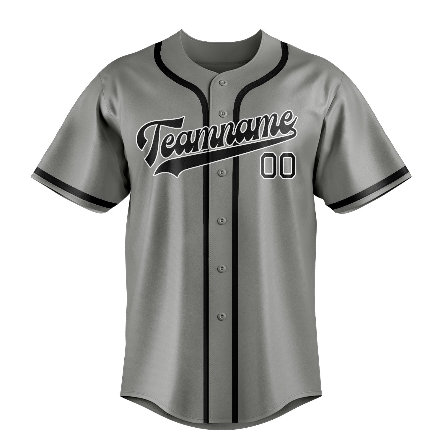 Maillot de baseball personnalisé gris et noir