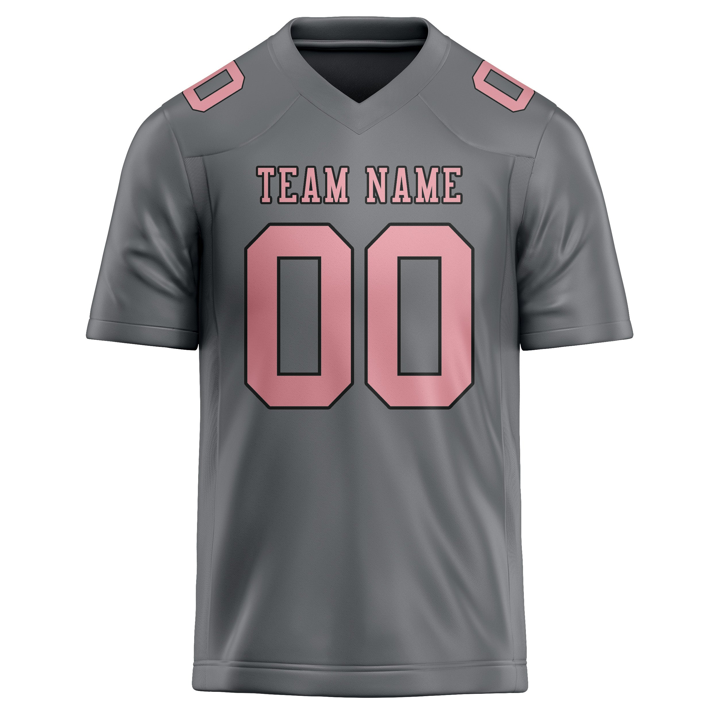 Maillot de football personnalisé gris et rose clair