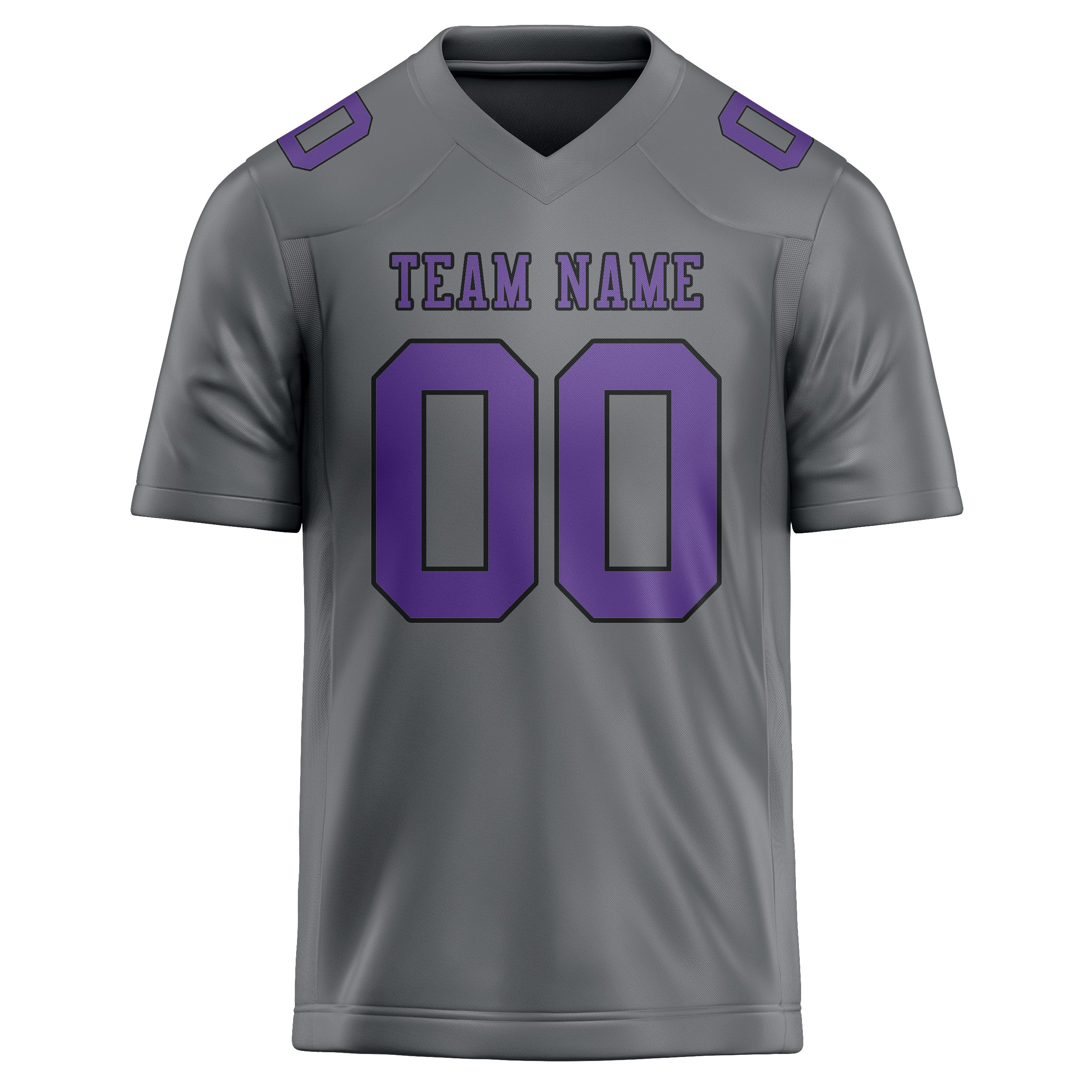 Maillot de football personnalisé gris clair et violet
