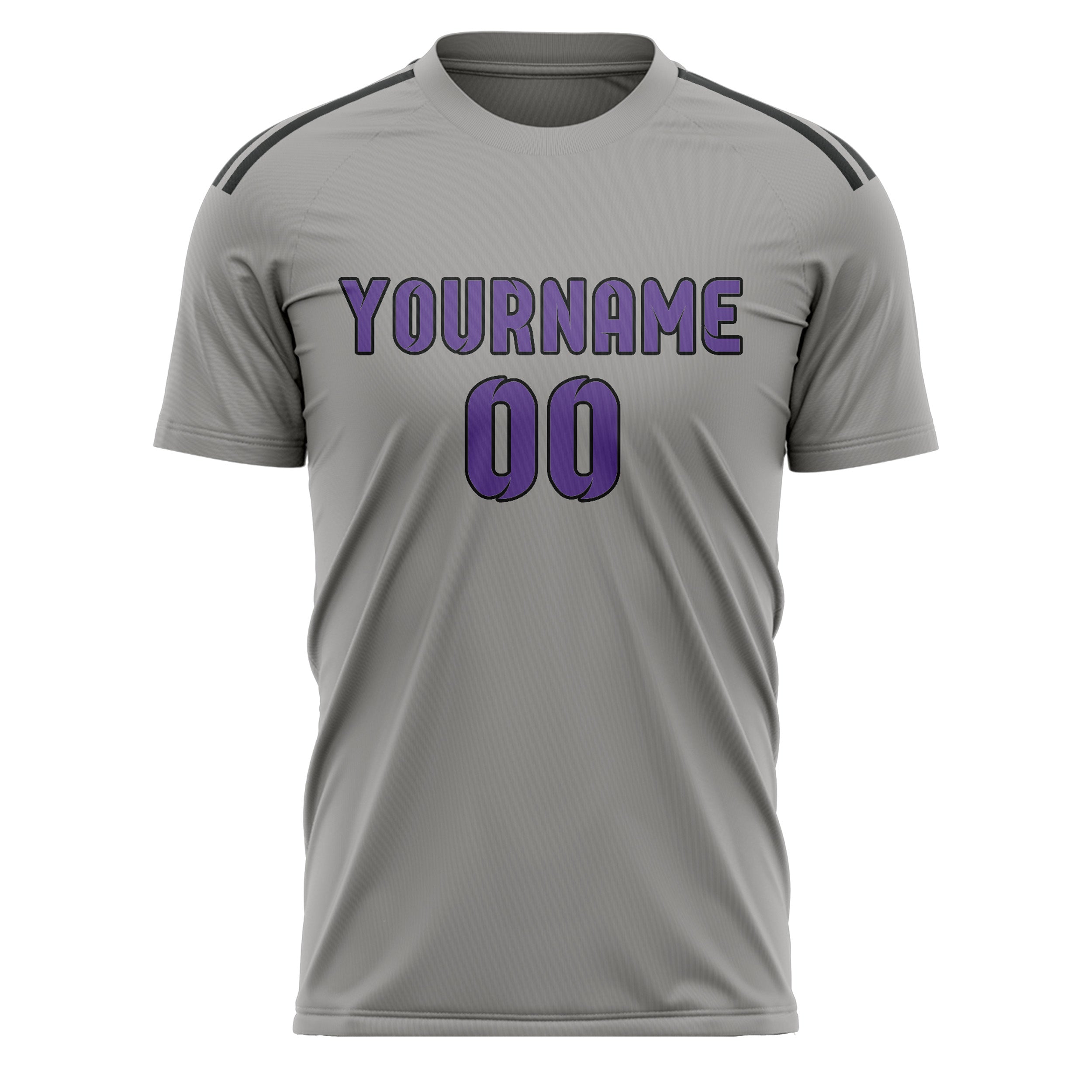Maillot de football personnalisé gris clair/violet clair