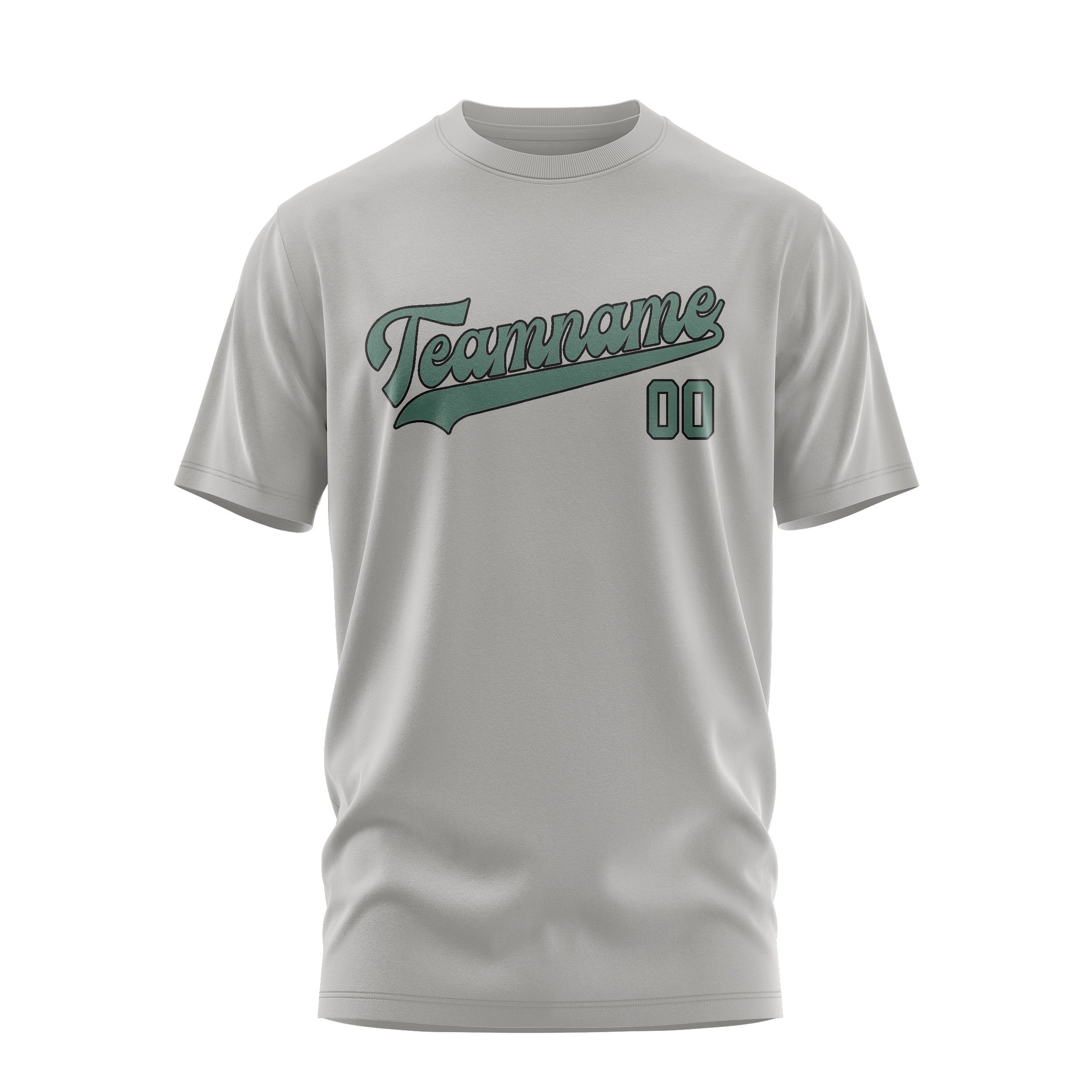 T-shirt personnalisé gris bleu vert