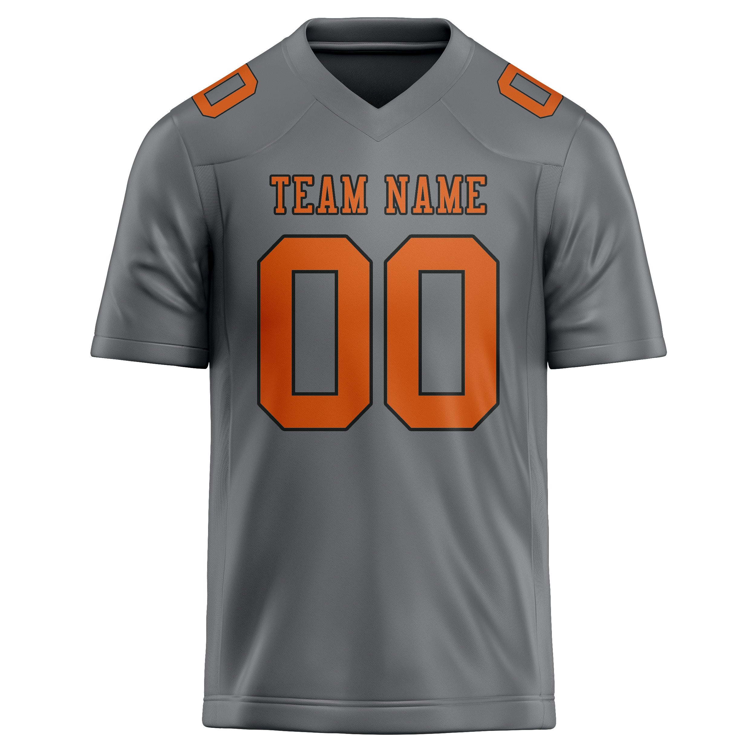 Maillot de football personnalisé gris et orange