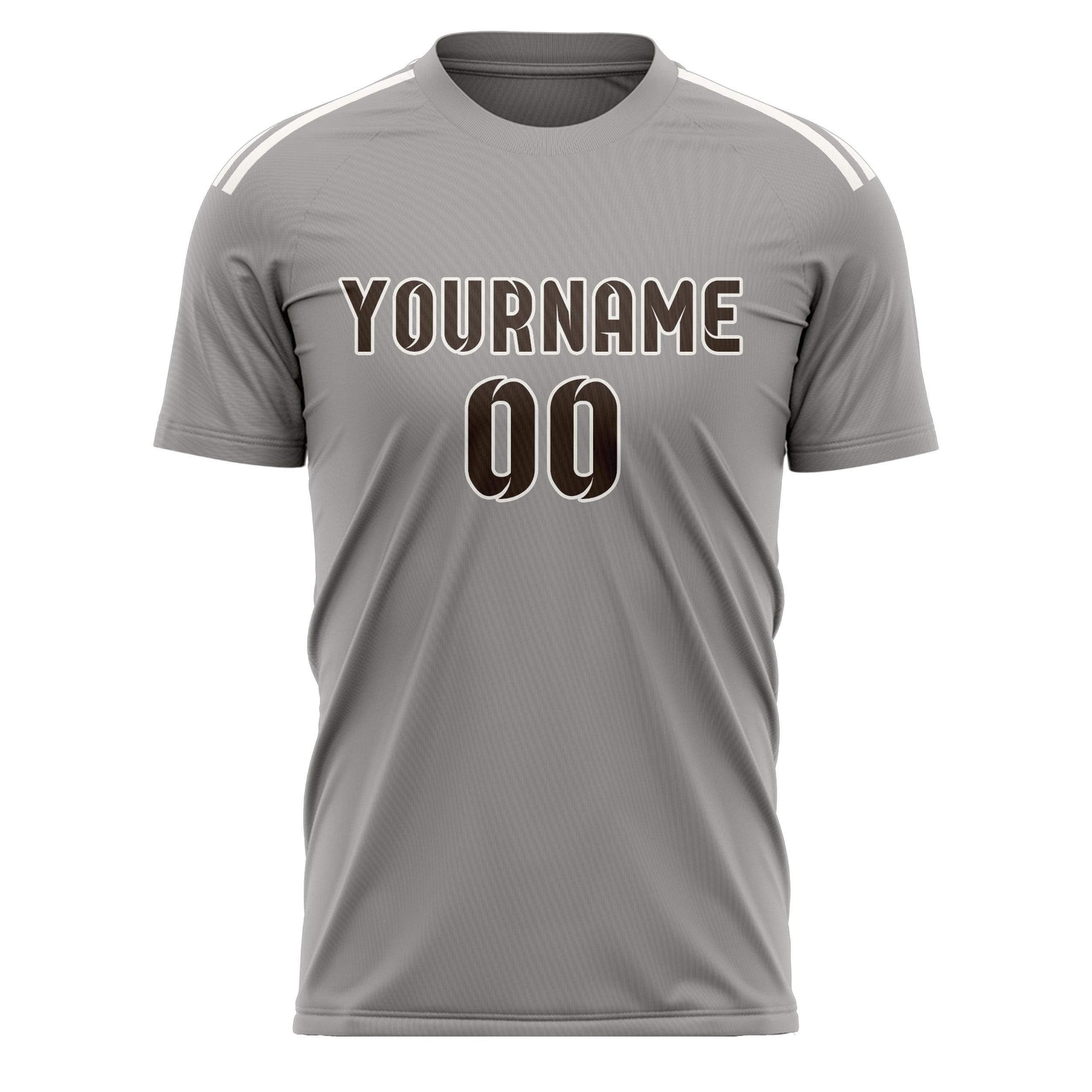 Maillot de football personnalisé gris-brun