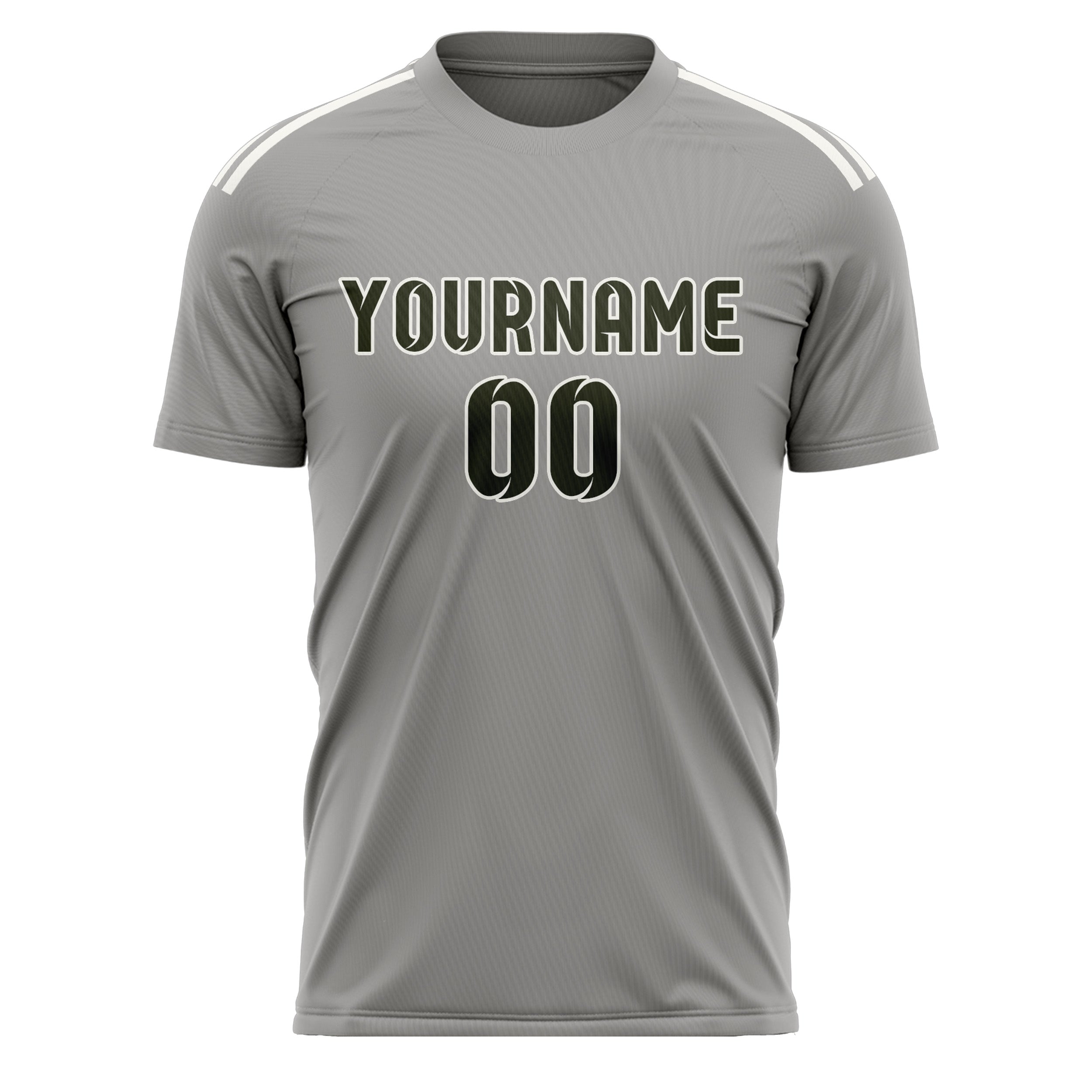 Maillot de football personnalisé gris olive