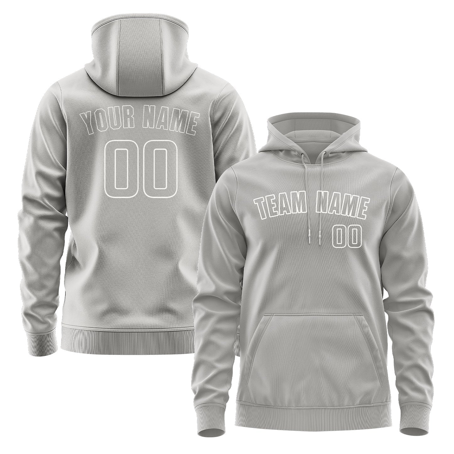 Sweat à capuche gris personnalisé 