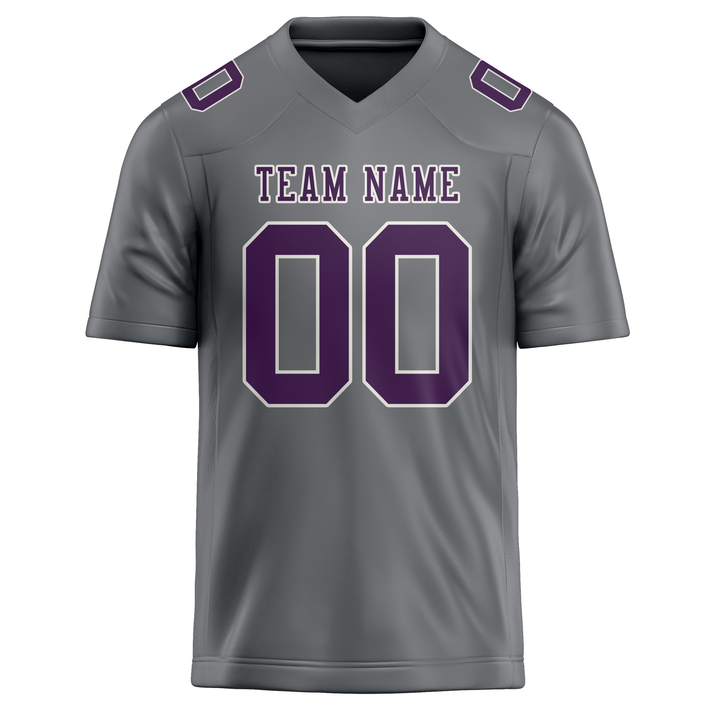 Maillot de football personnalisé gris et violet