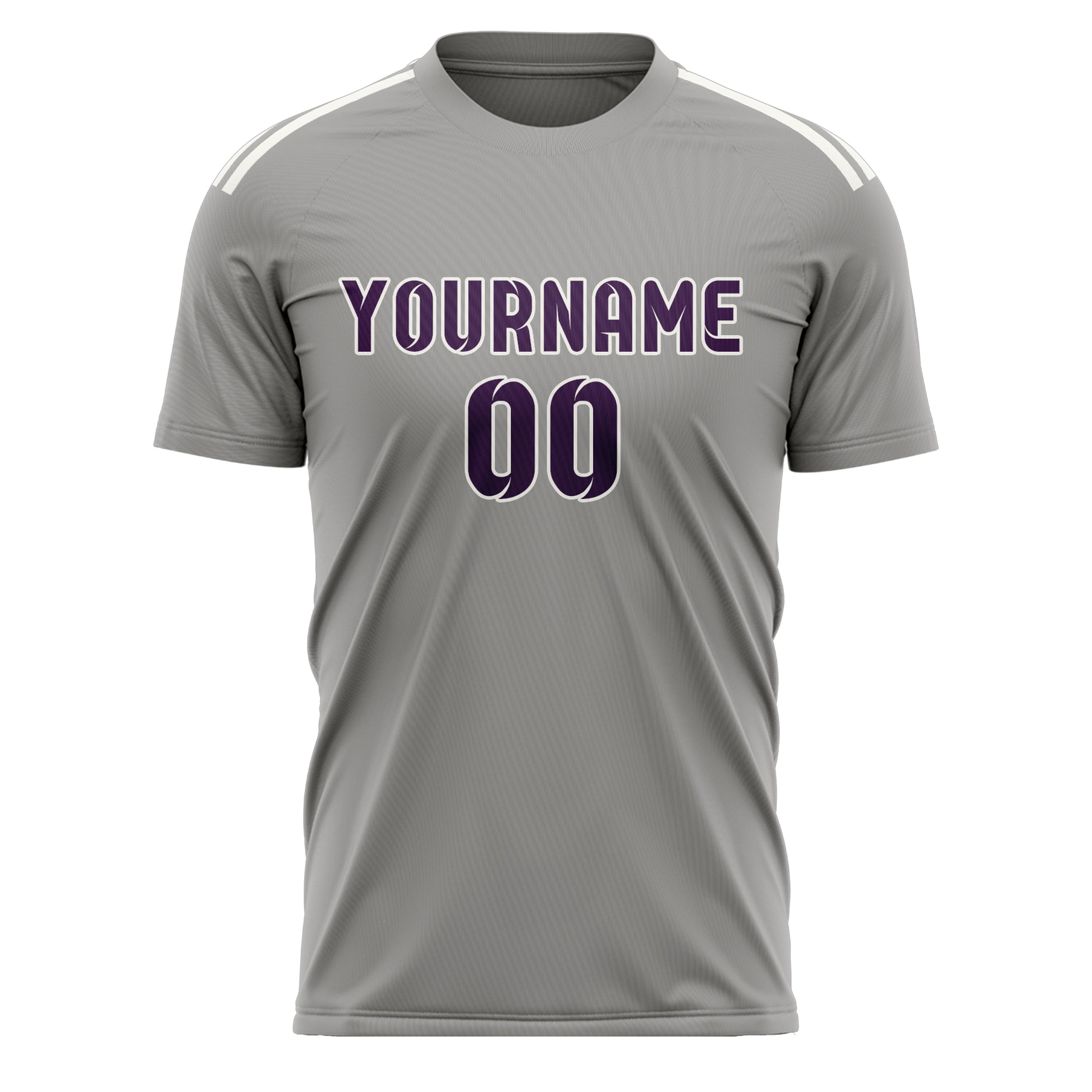 Maillot de football personnalisé gris et violet