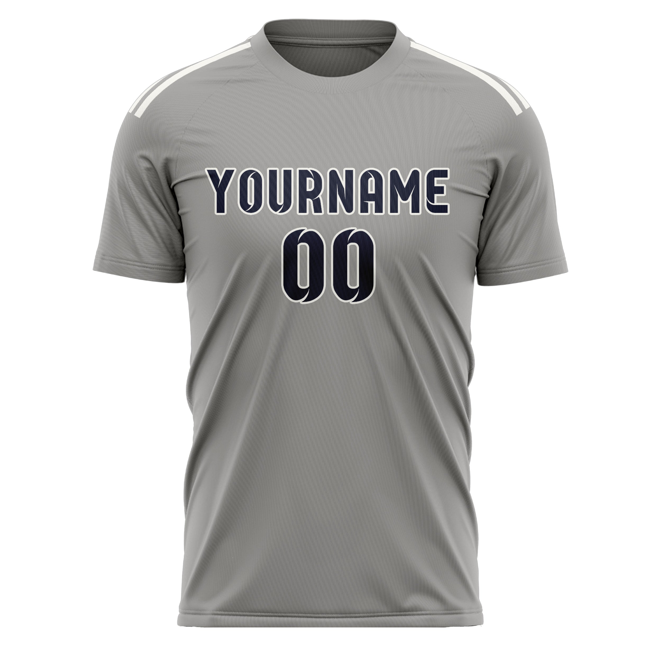 Maillot de football personnalisé gris marine