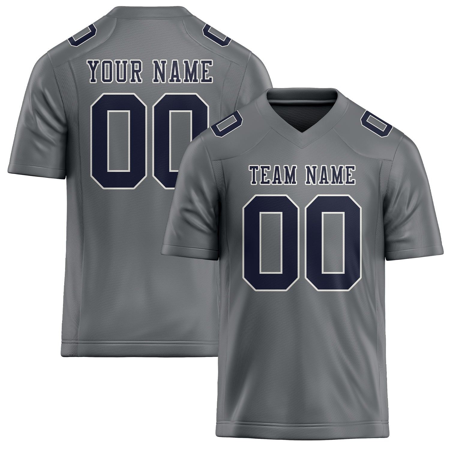 Maillot de football personnalisé gris marine