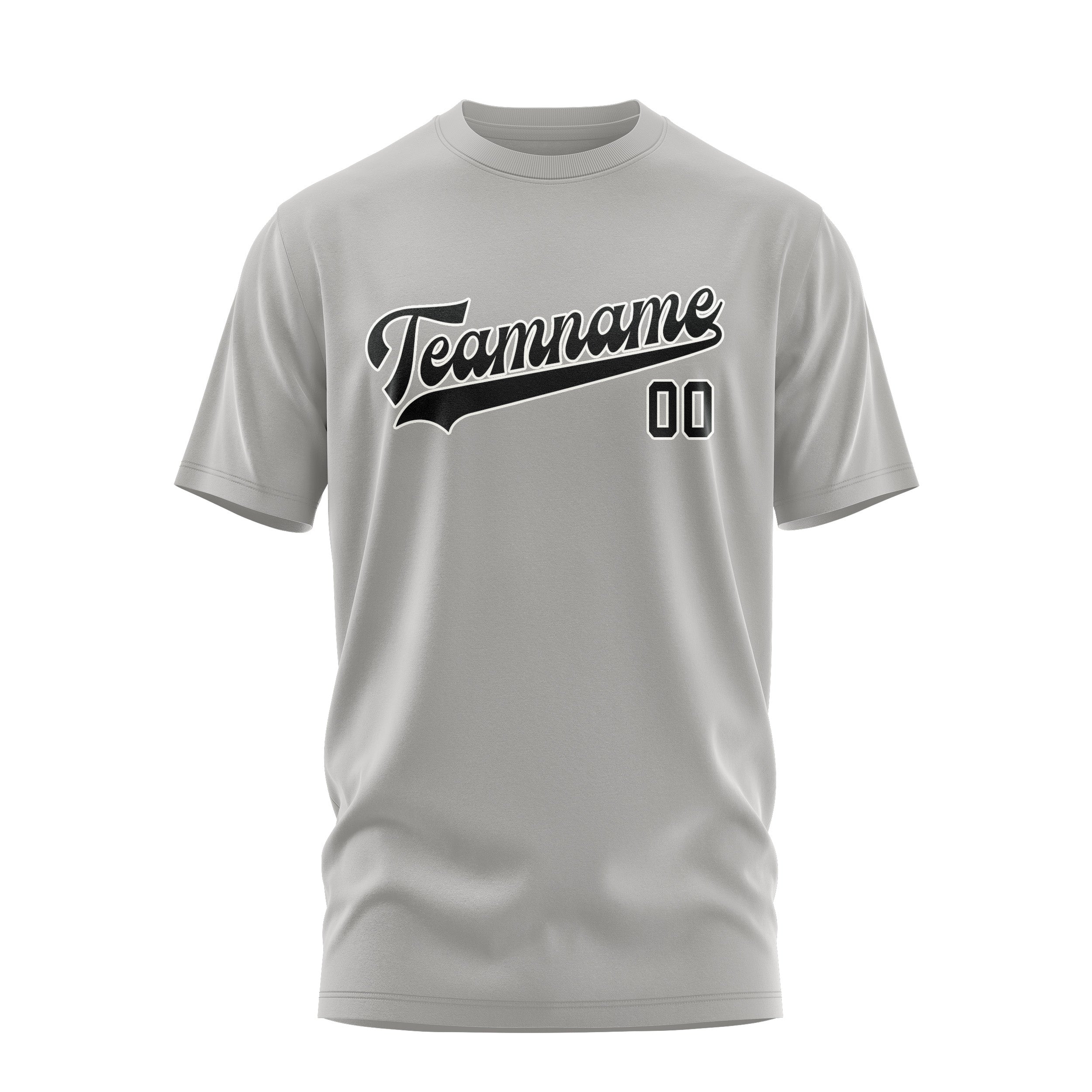 T-shirt gris et noir personnalisé