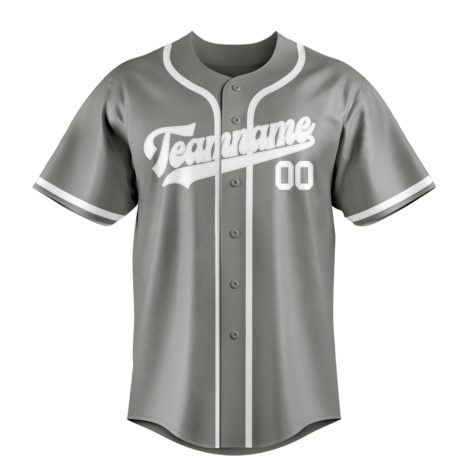 Maillot de baseball gris et blanc personnalisé