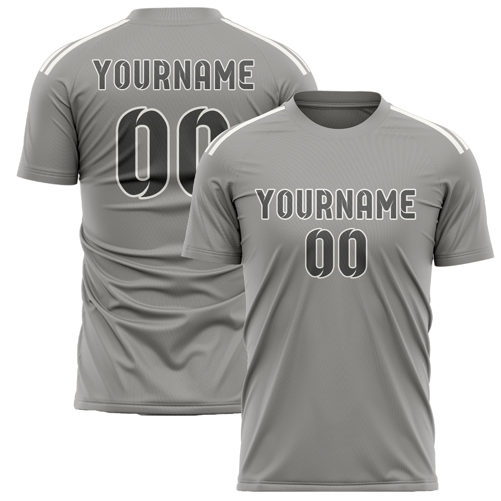 Maillot de football gris foncé personnalisé