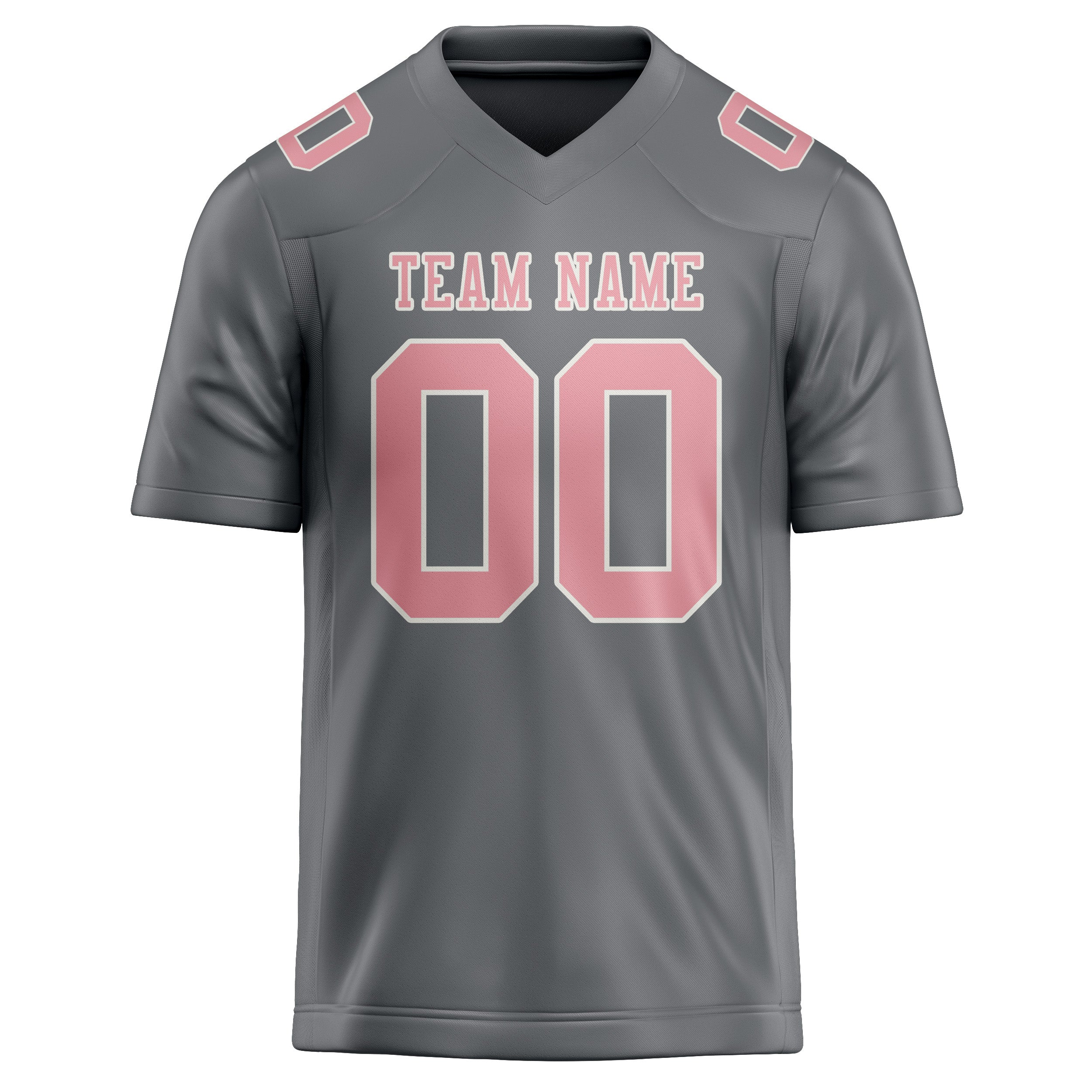 Maillot de football personnalisé gris et rose clair