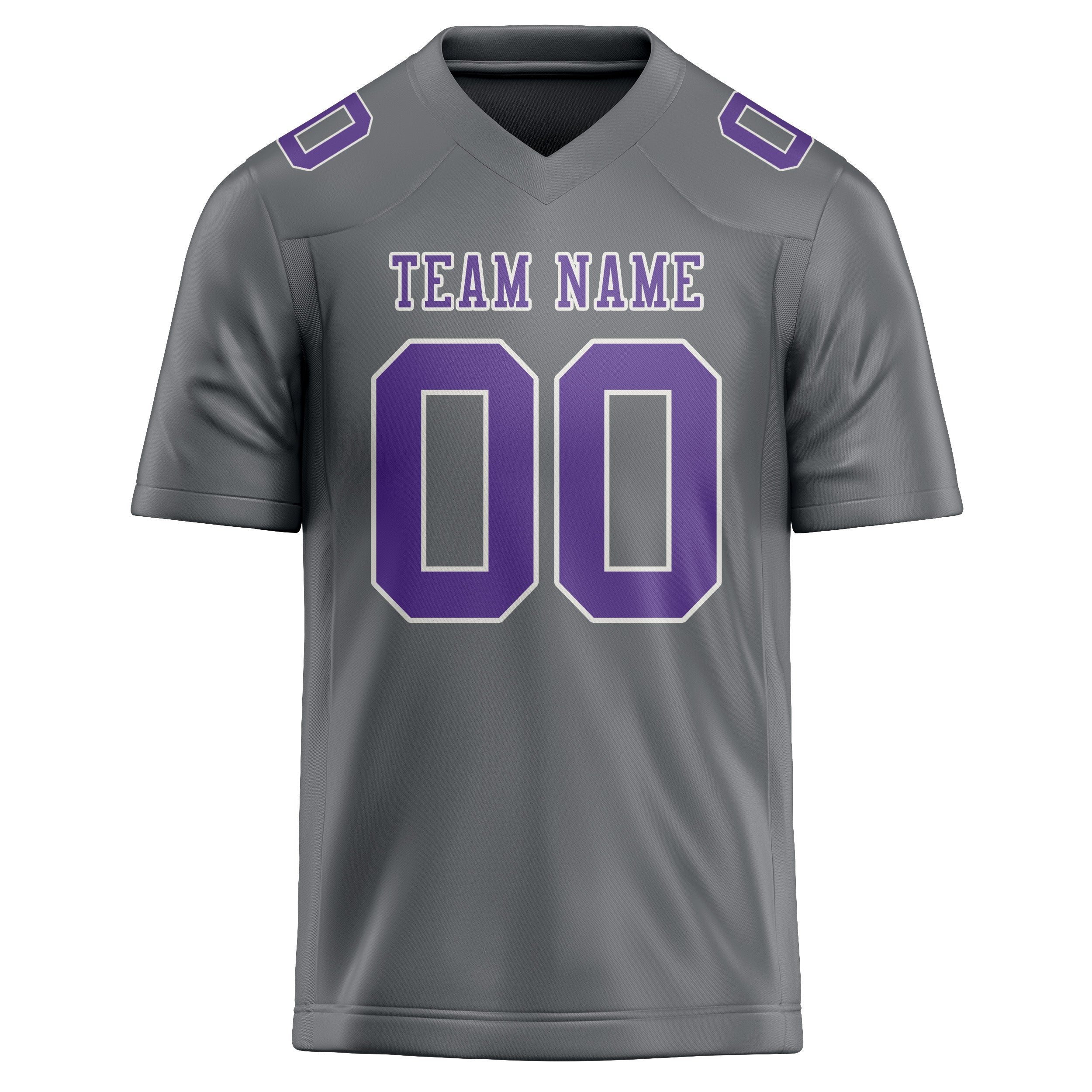 Maillot de football personnalisé gris clair et violet
