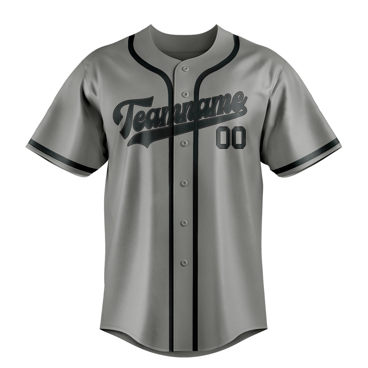 Maillot de baseball gris foncé personnalisé