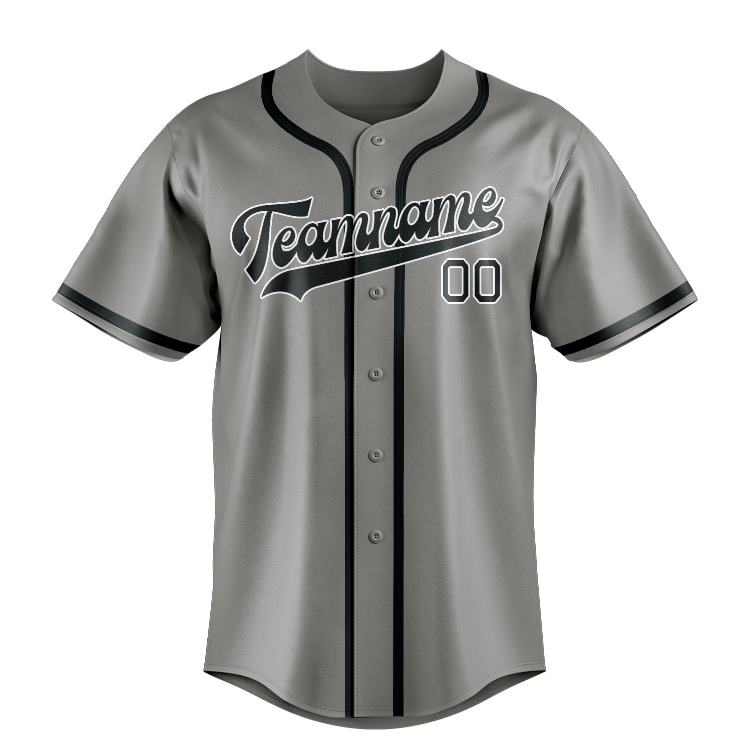 Maillot de baseball gris foncé personnalisé