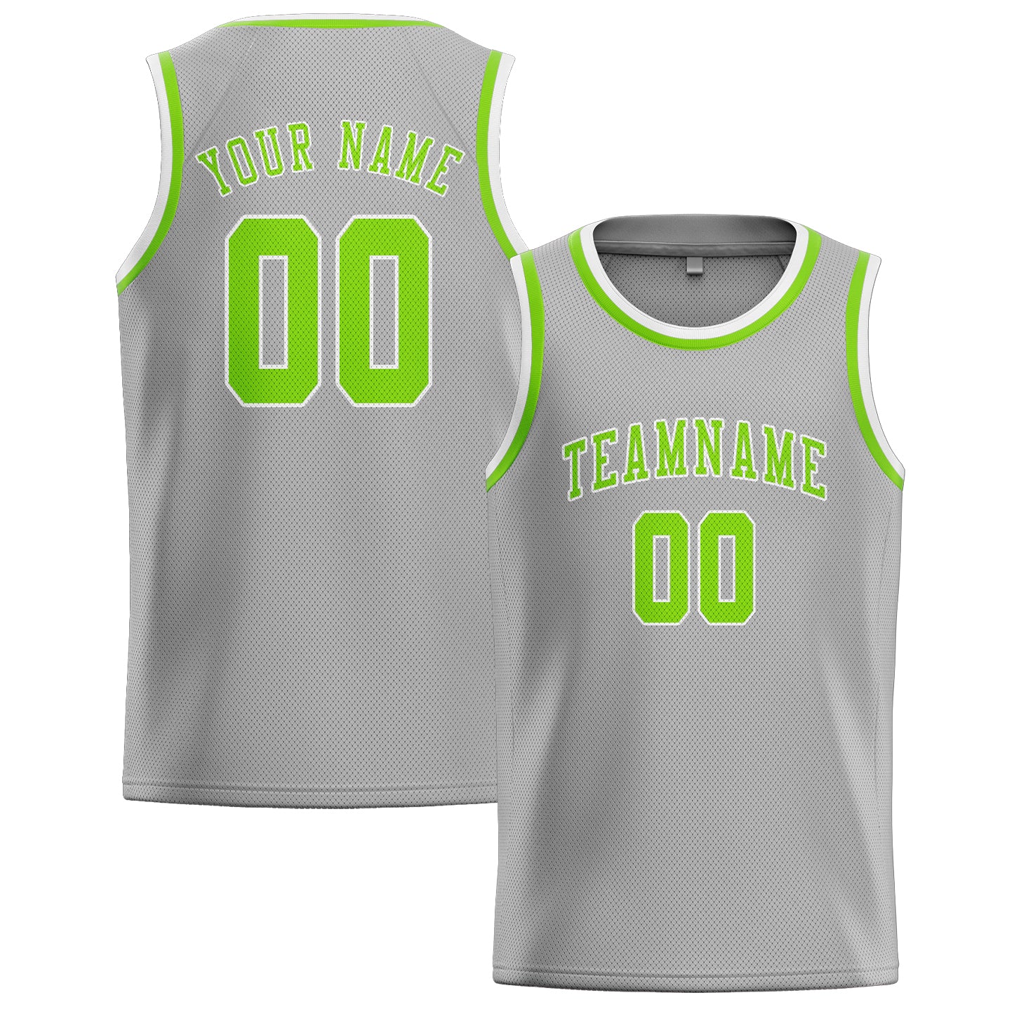 Maillot de basketball personnalisé gris et vert émeraude