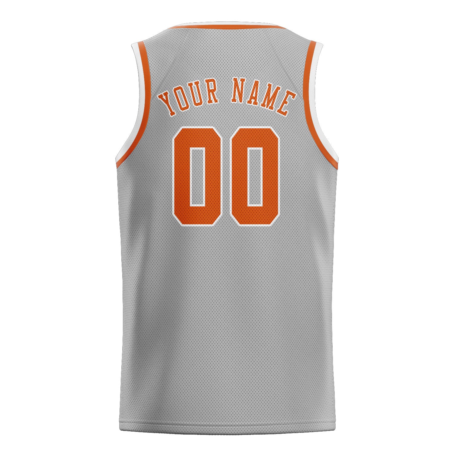 Maillot de basketball personnalisé gris et orange