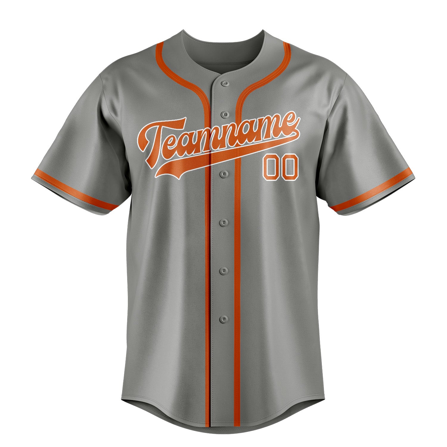 Maillot de baseball personnalisé gris et orange