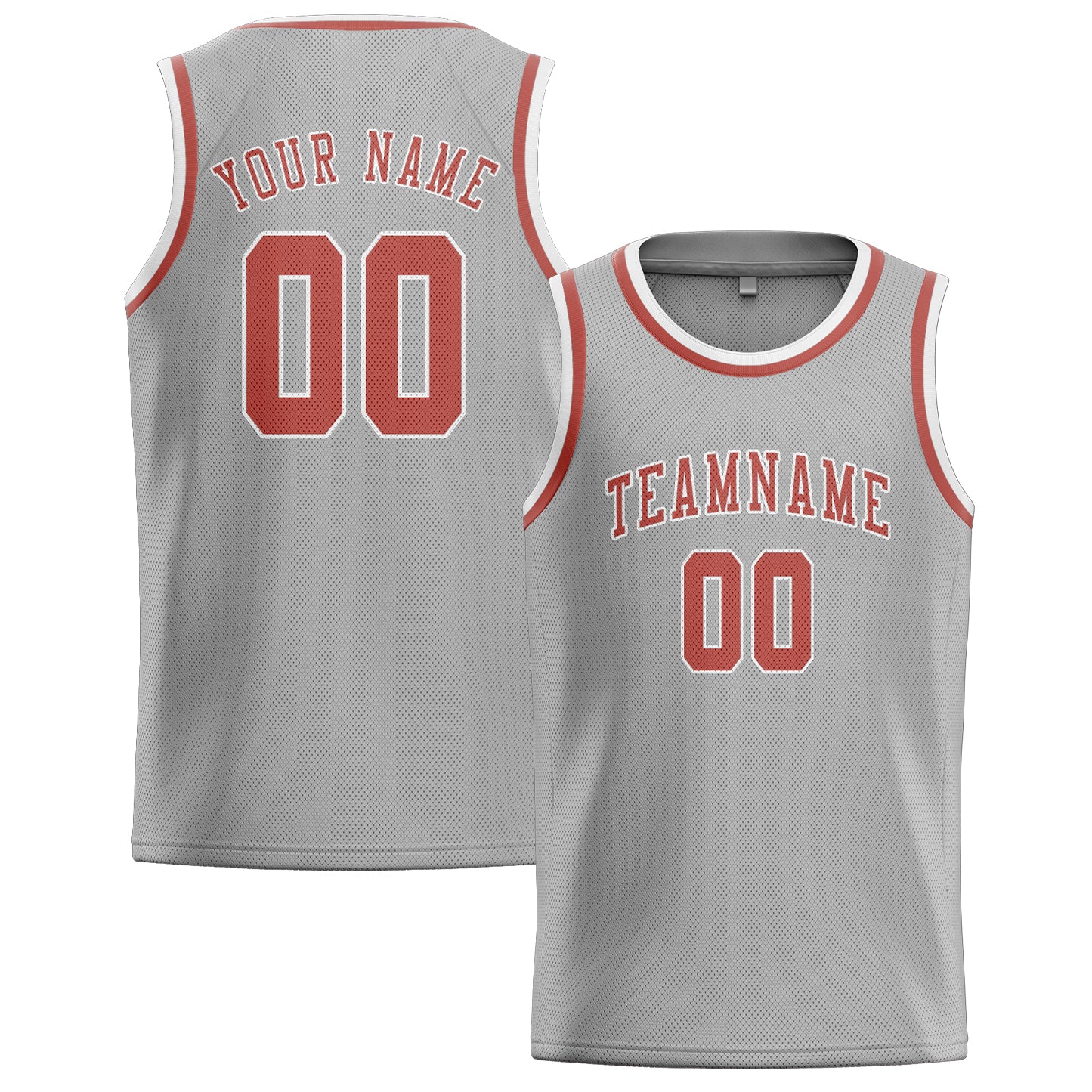 Maillot de basketball personnalisé gris cuivre rose