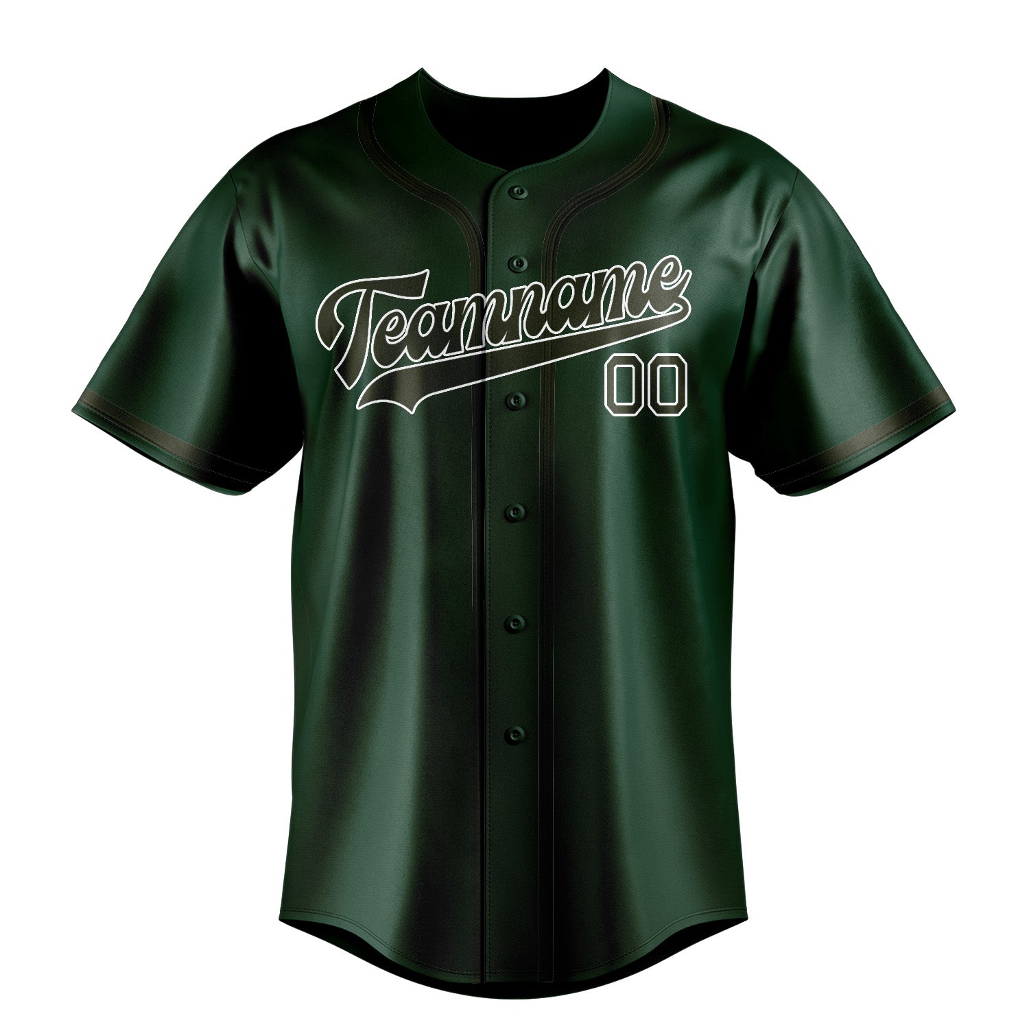 Maillot de baseball vert olive personnalisé