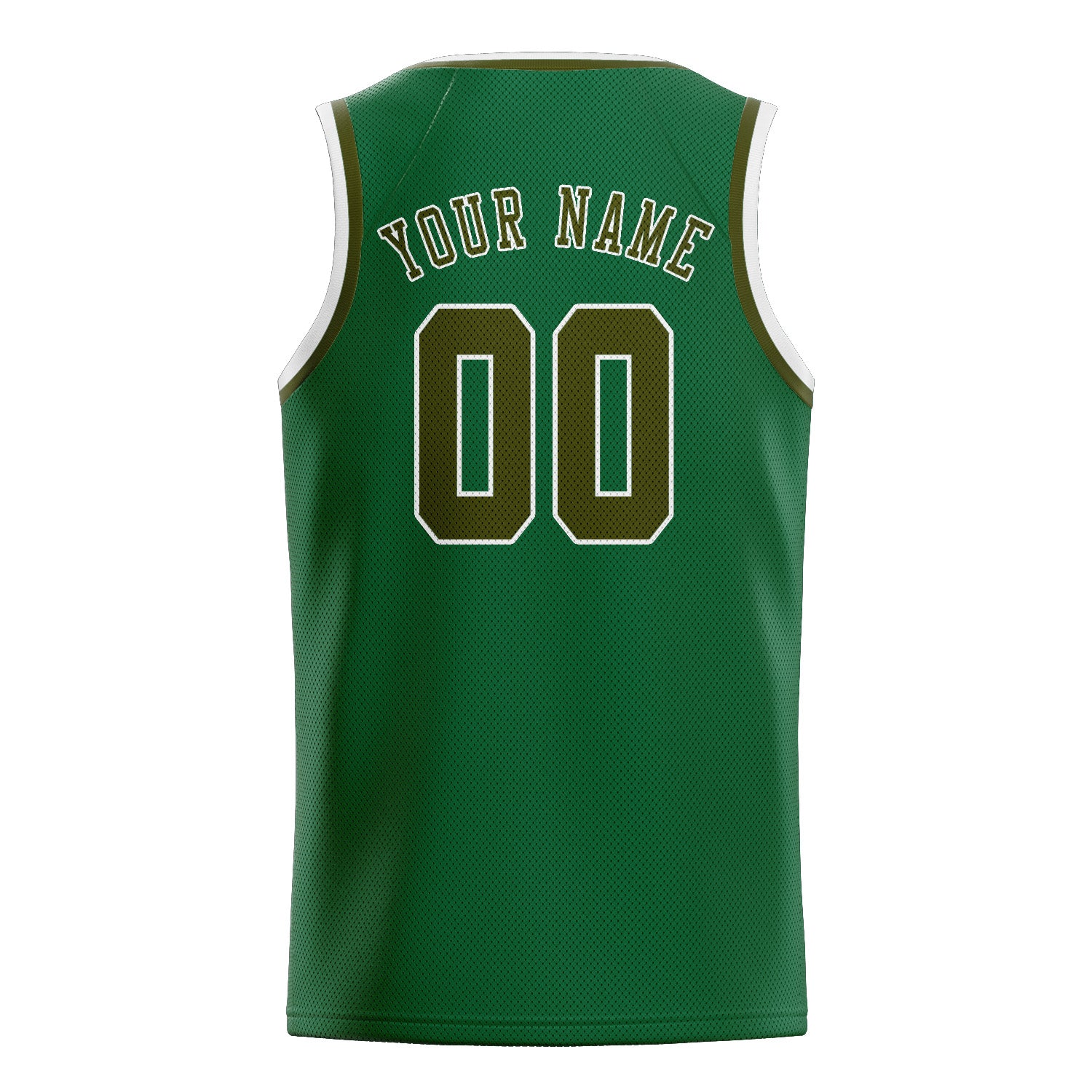 Maillot de basketball vert olive personnalisé