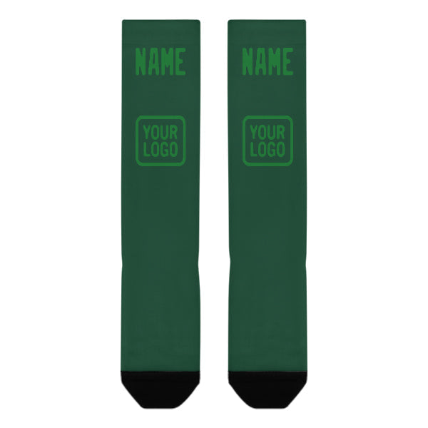 Chaussettes hautes vert émeraude personnalisées
