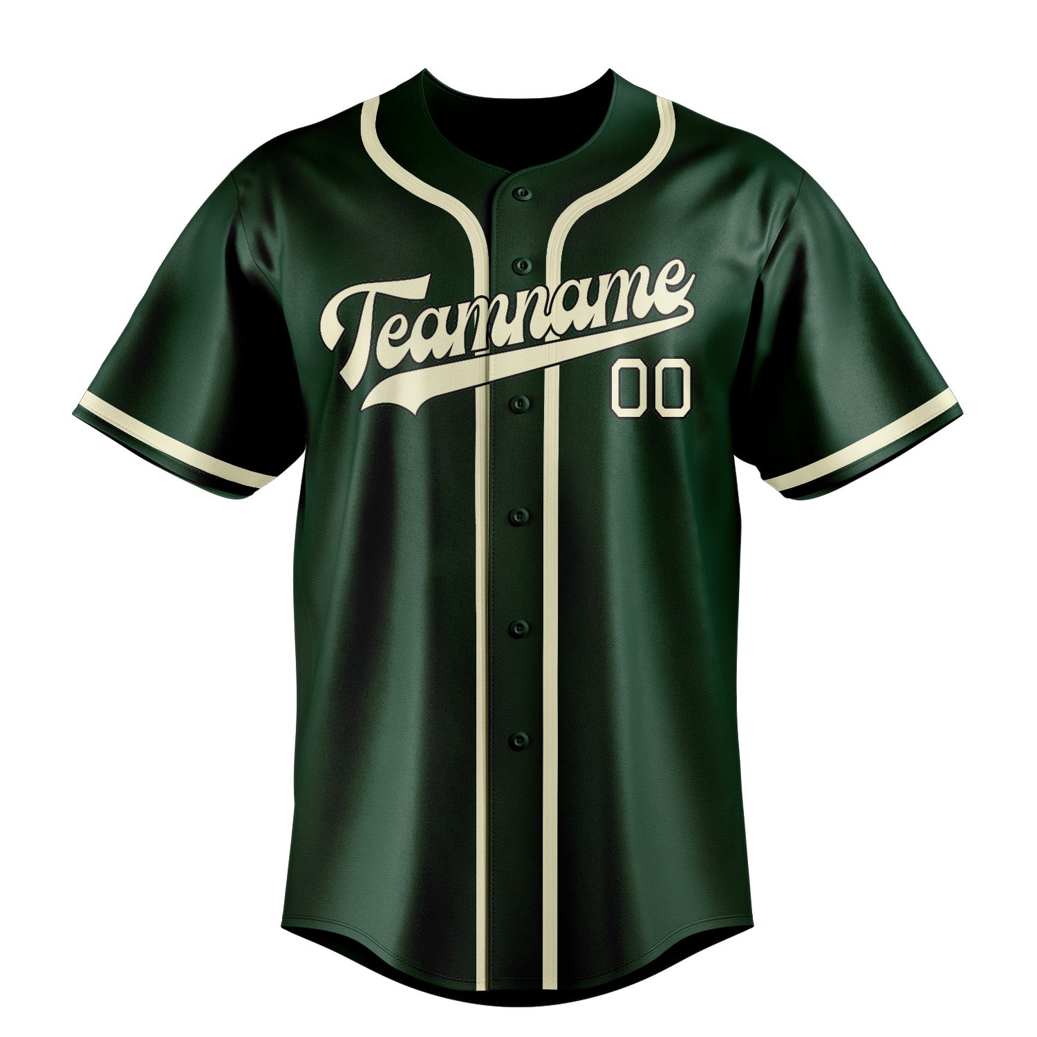 Maillot de baseball personnalisé vert crème