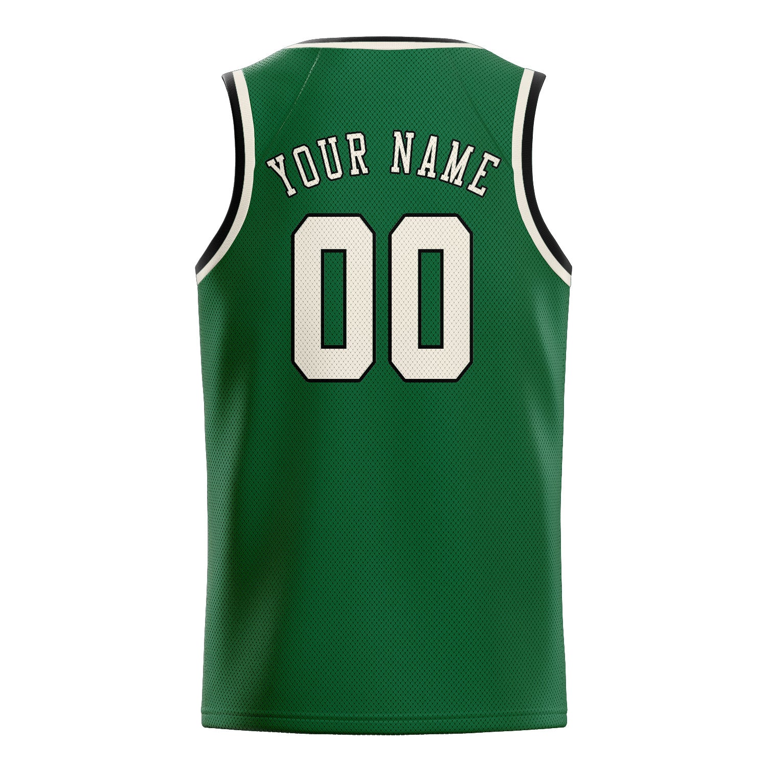 Maillot de basketball personnalisé vert crème