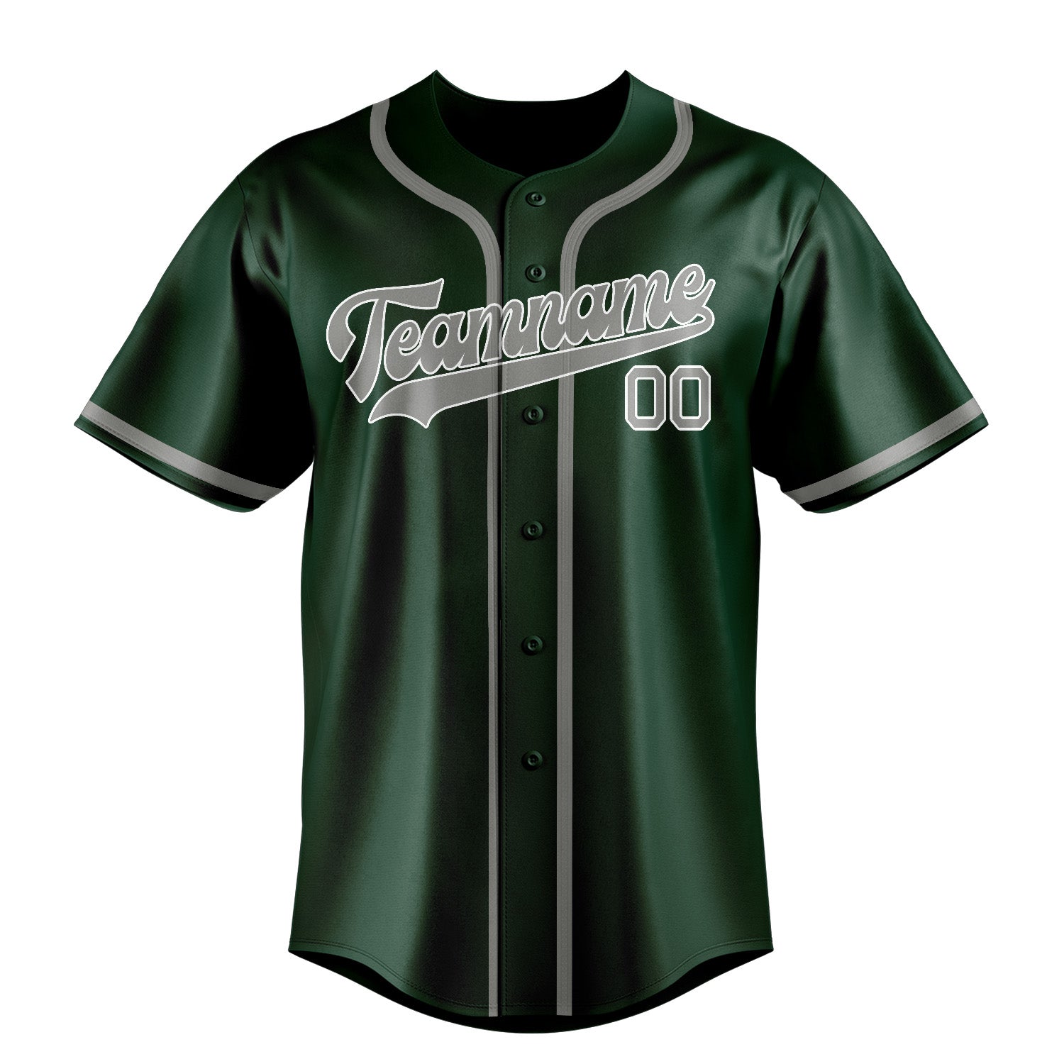 Maillot de baseball personnalisé vert et gris