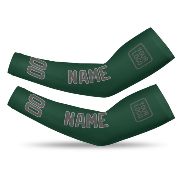 Manchon de bras personnalisé vert et gris foncé
