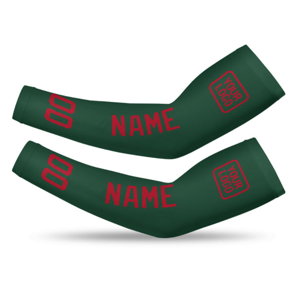 Manchon de bras personnalisé vert et rouge