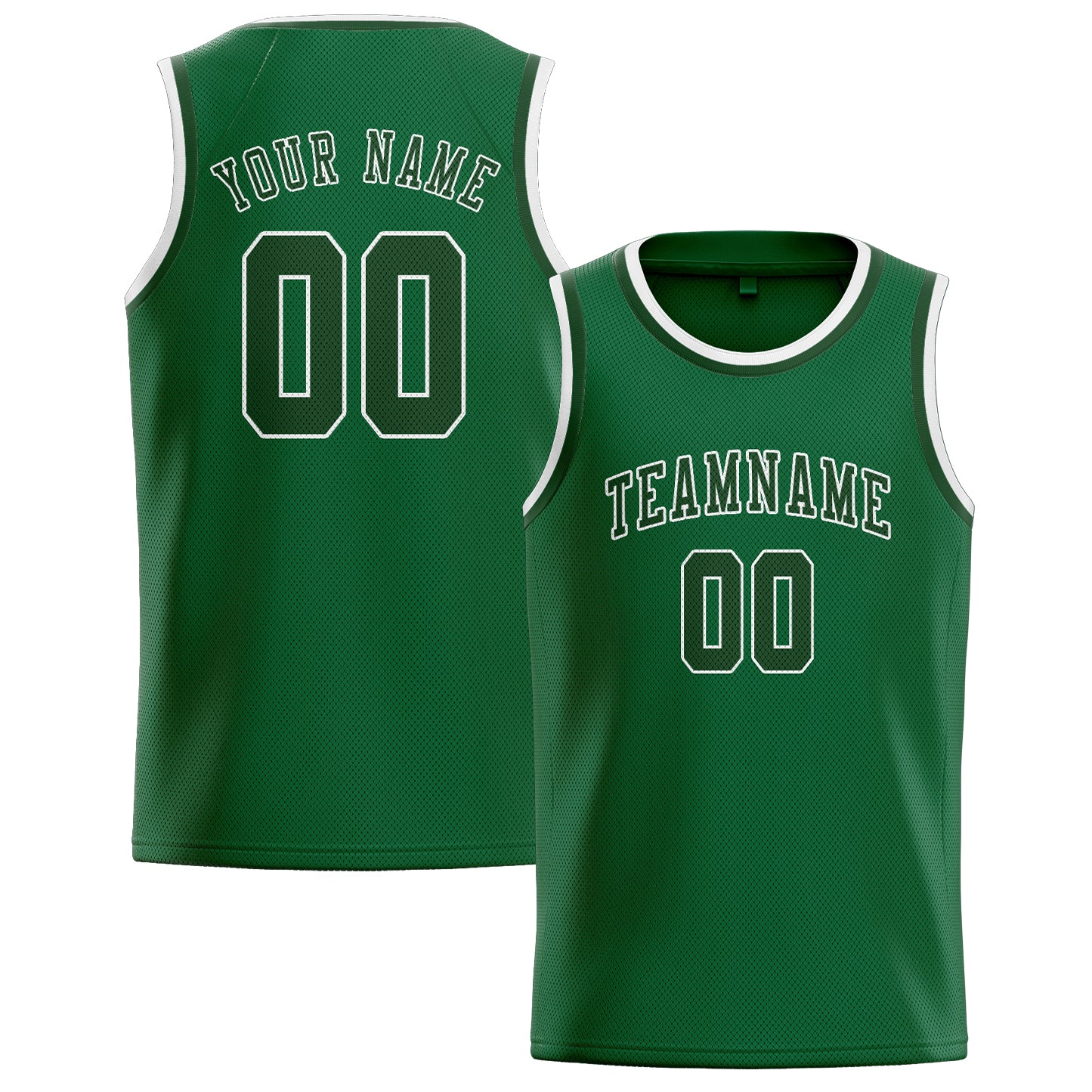 Maillot de basketball vert foncé personnalisé