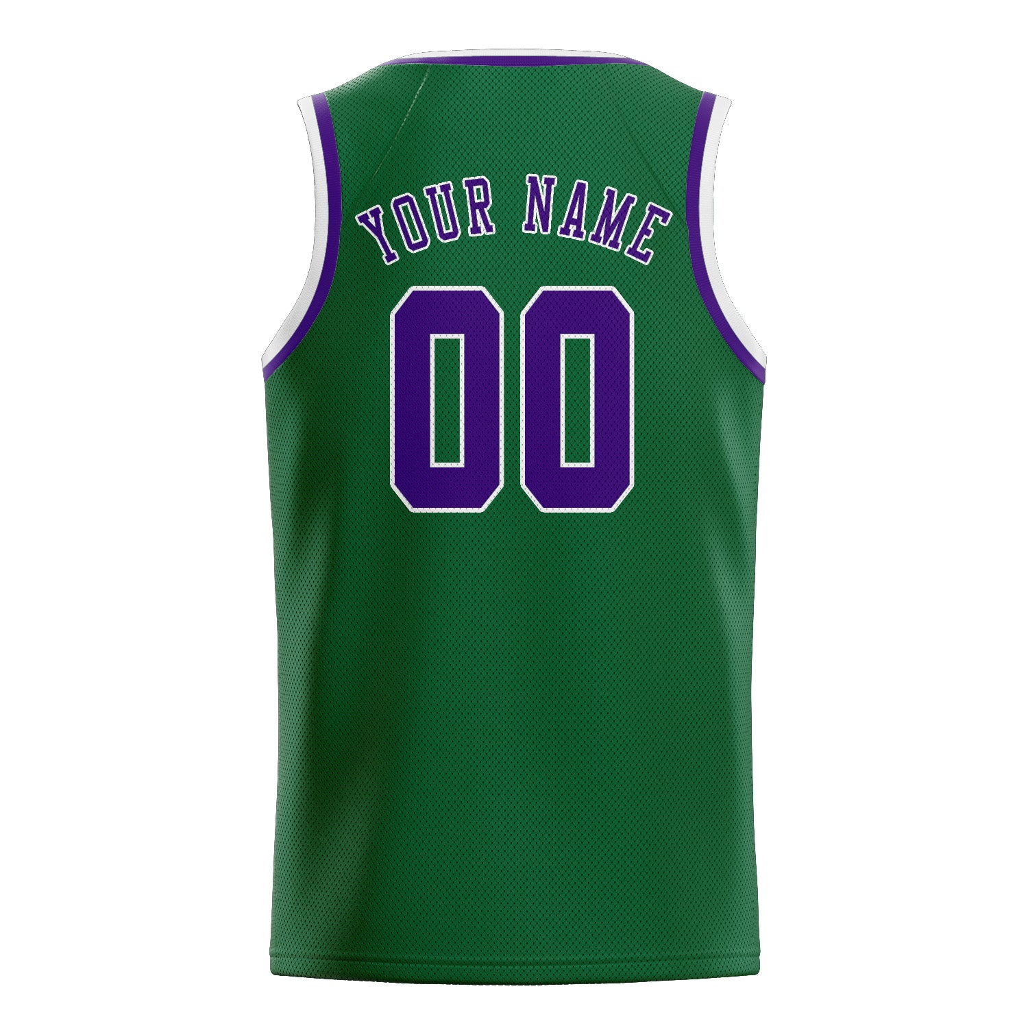 Maillot de basketball vert et violet personnalisé