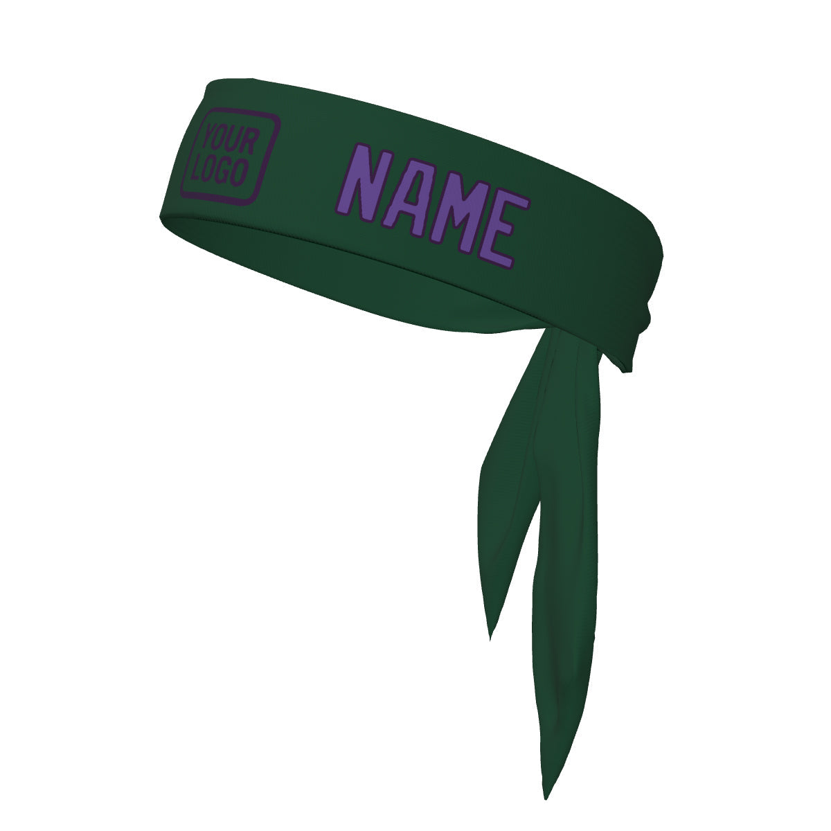 Bandeau vert clair violet personnalisé