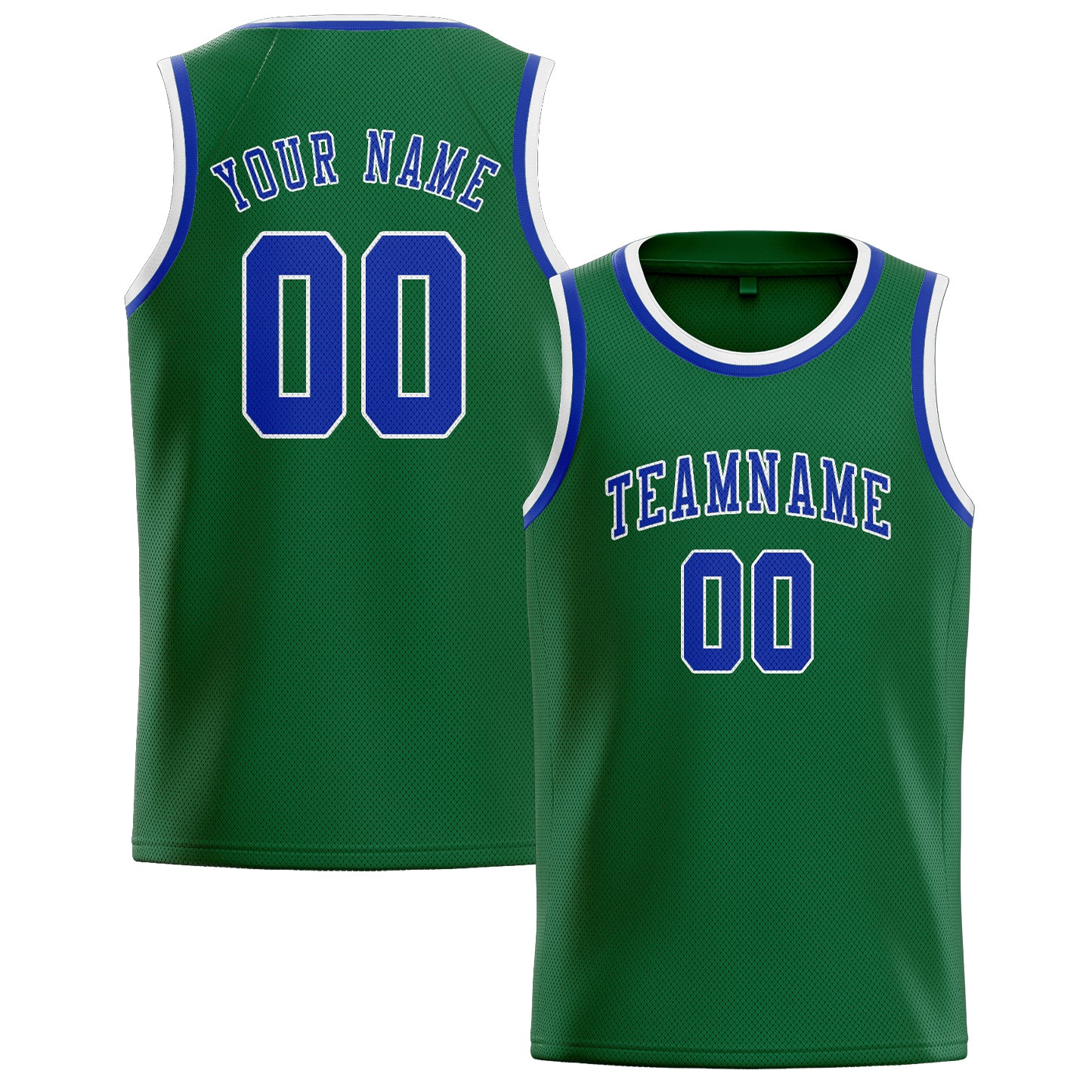 Maillot de basketball personnalisé vert ciel bleu ciel
