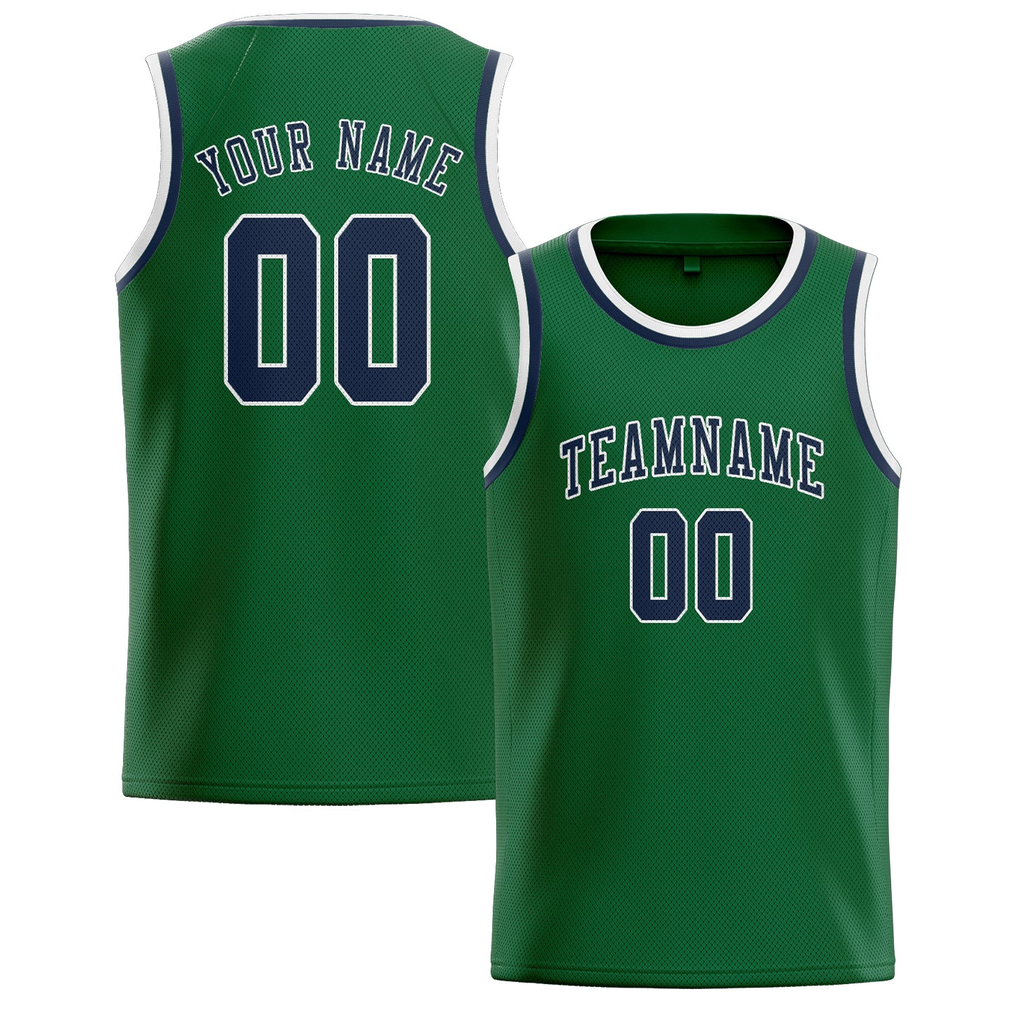 Maillot de basketball personnalisé vert et bleu