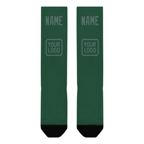 Chaussettes hautes personnalisées vertes, bleues et vertes