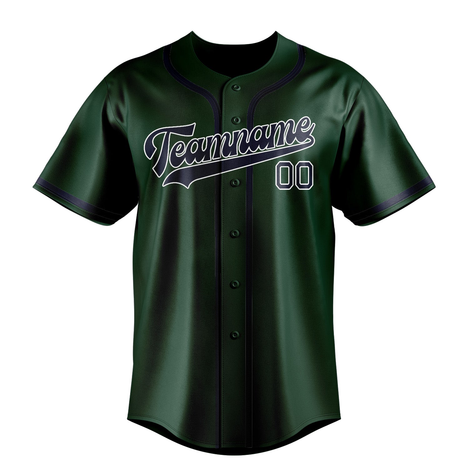 Maillot de baseball vert et marine personnalisé