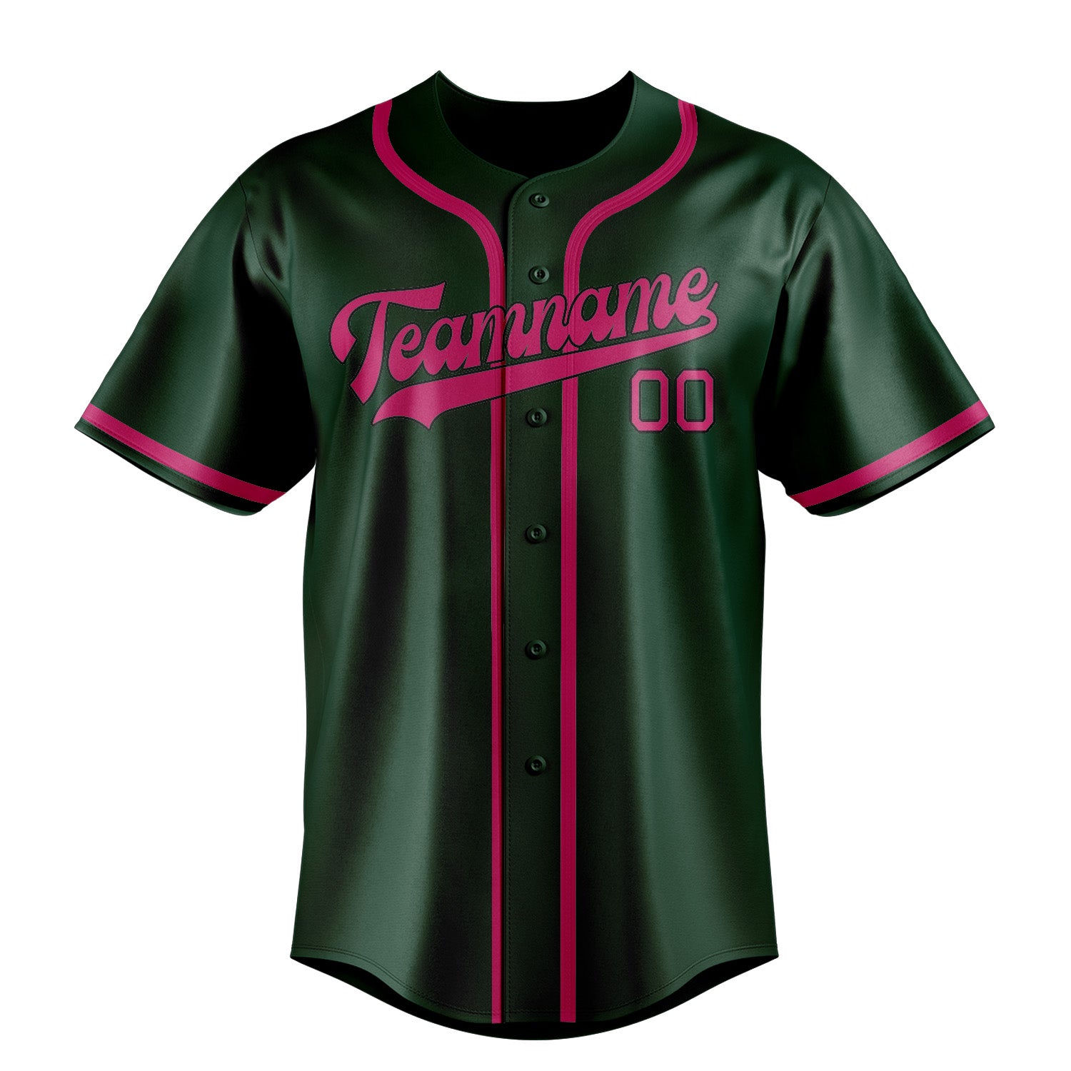 Maillot de baseball personnalisé vert et rose