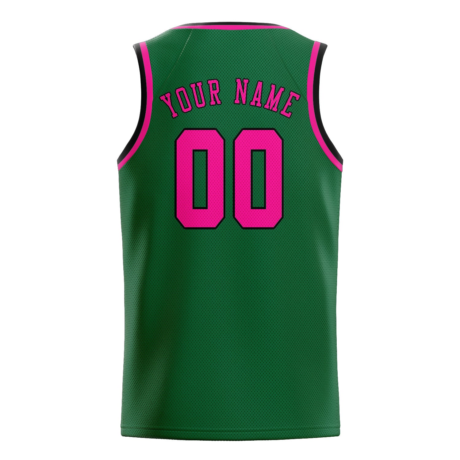 Maillot de basketball personnalisé vert et rose