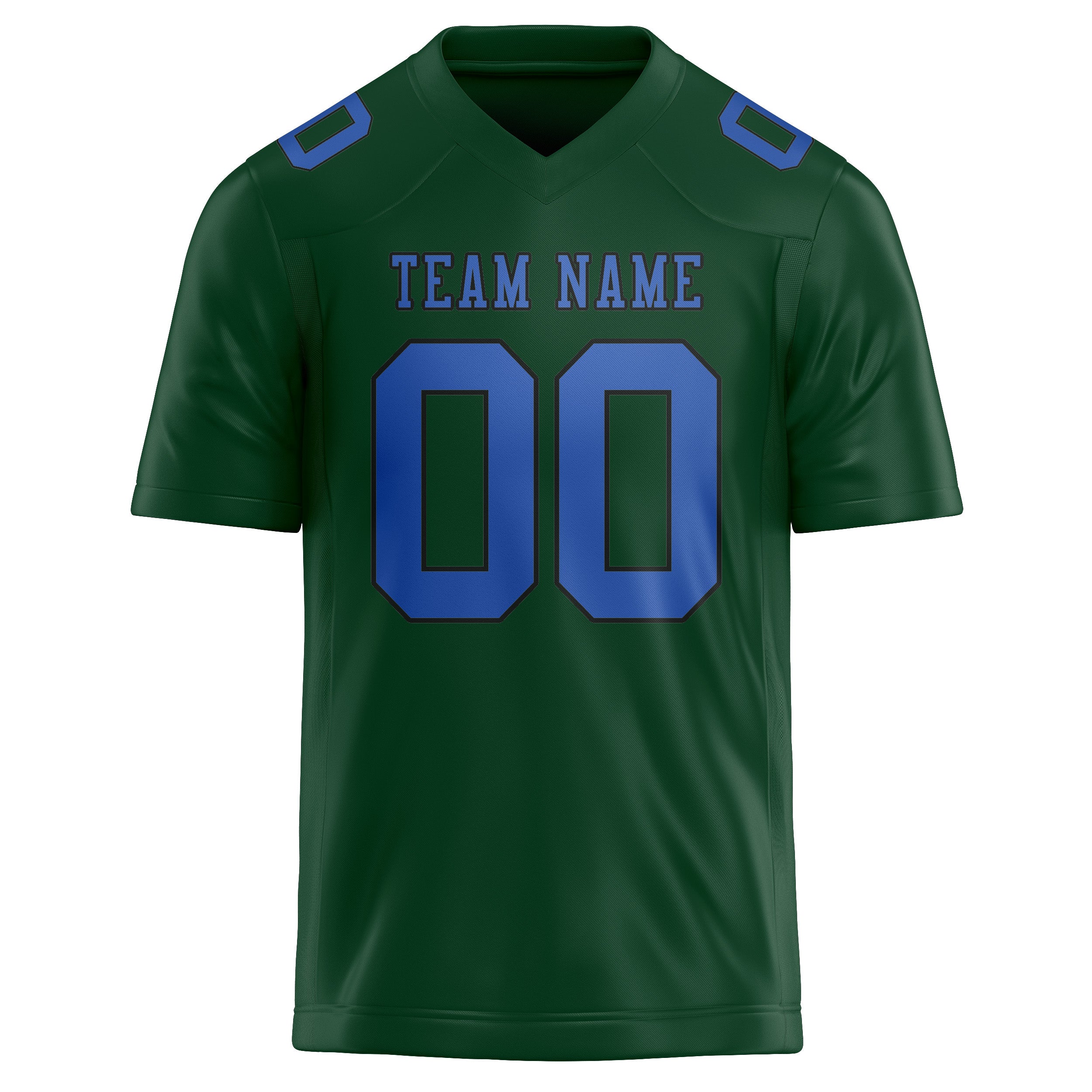 Maillot de football personnalisé vert ciel et bleu ciel