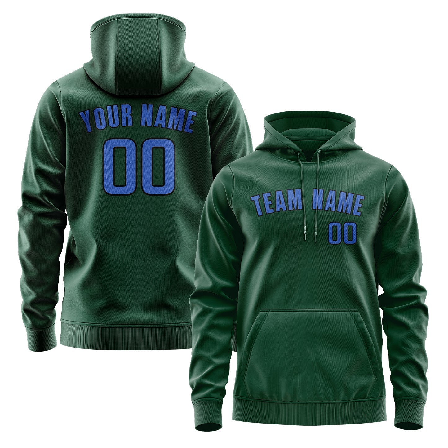 Custom Green Sky Blue Hoodie